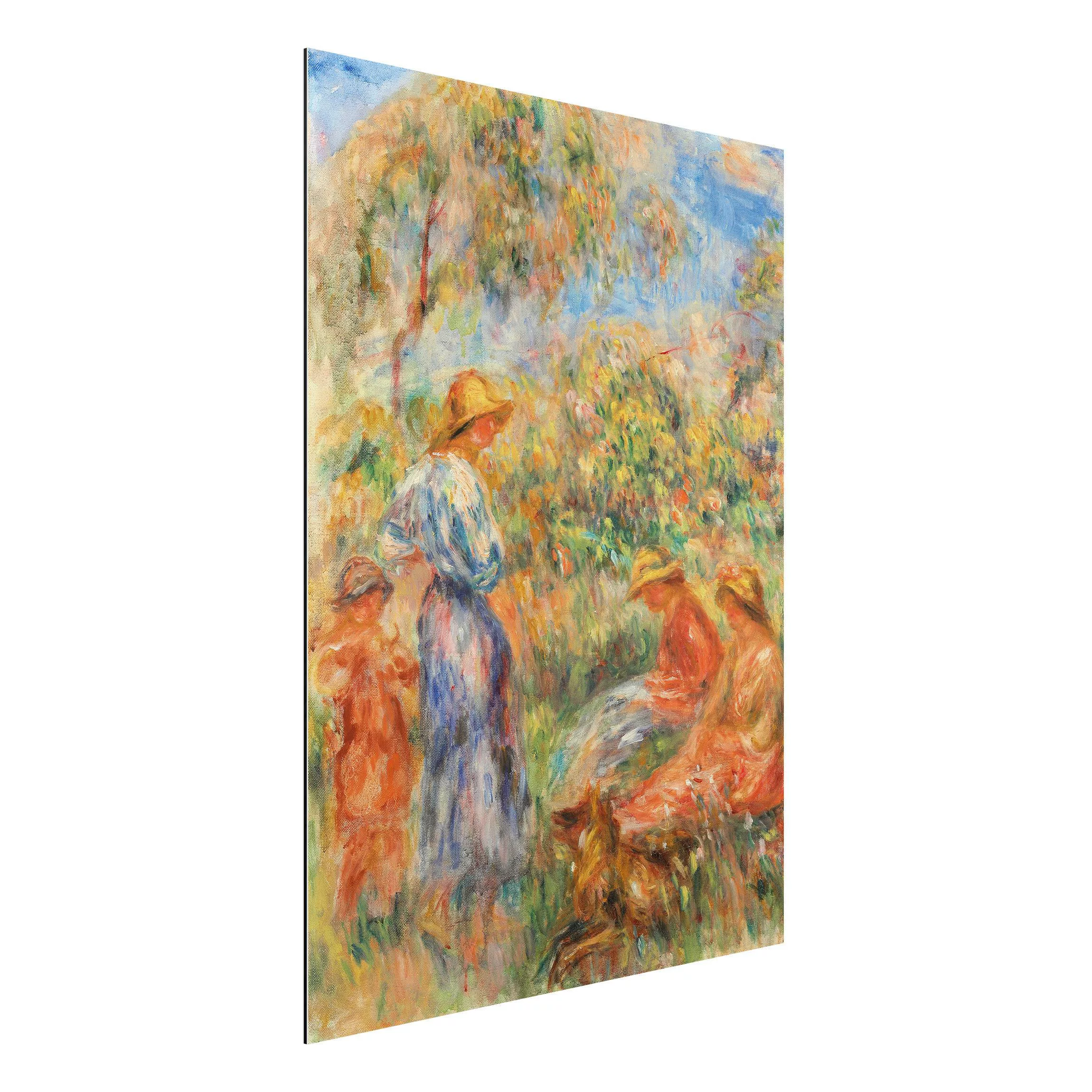 Alu-Dibond Bild Kunstdruck - Hochformat 3:4 Auguste Renoir - Landschaft mit günstig online kaufen