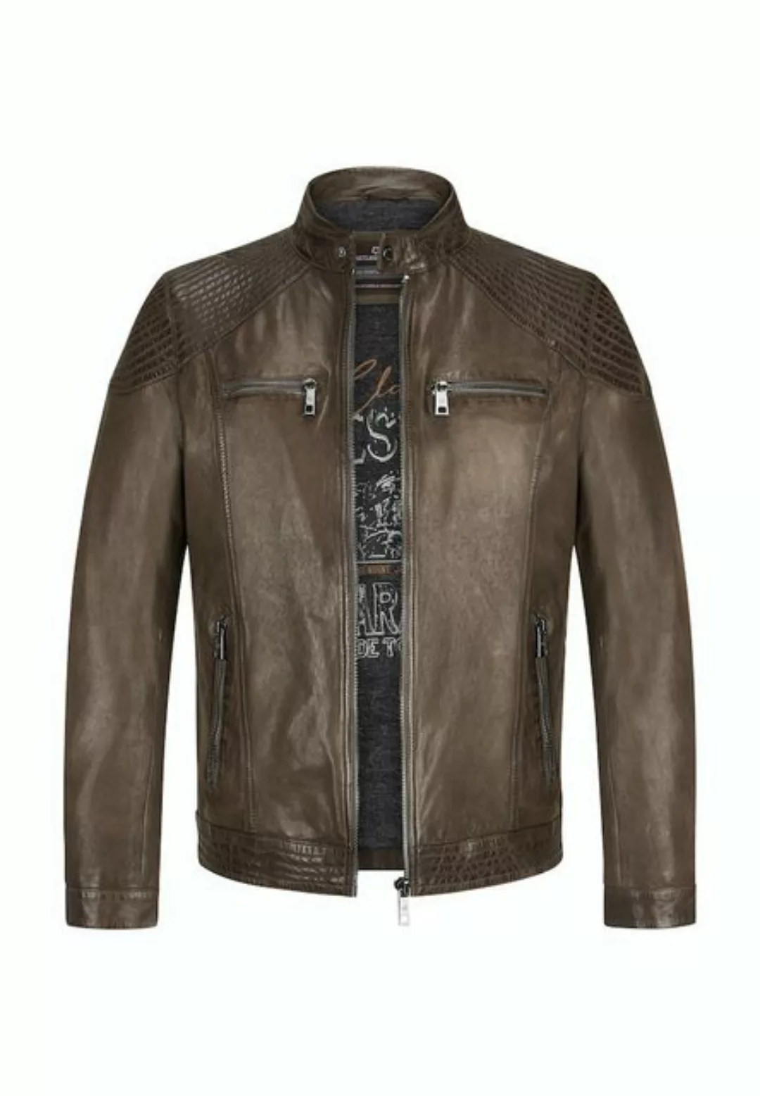 Milestone Lederjacke MSParker Milestone - Herren Lederjacke Lammnappa cogna günstig online kaufen