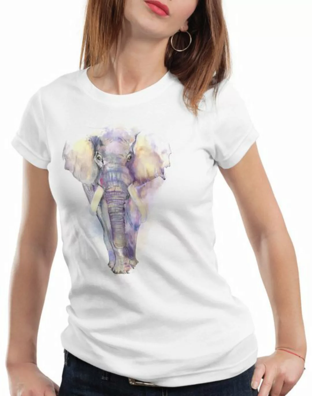 style3 T-Shirt Aquarell Elefant elephant zoo urlaub günstig online kaufen