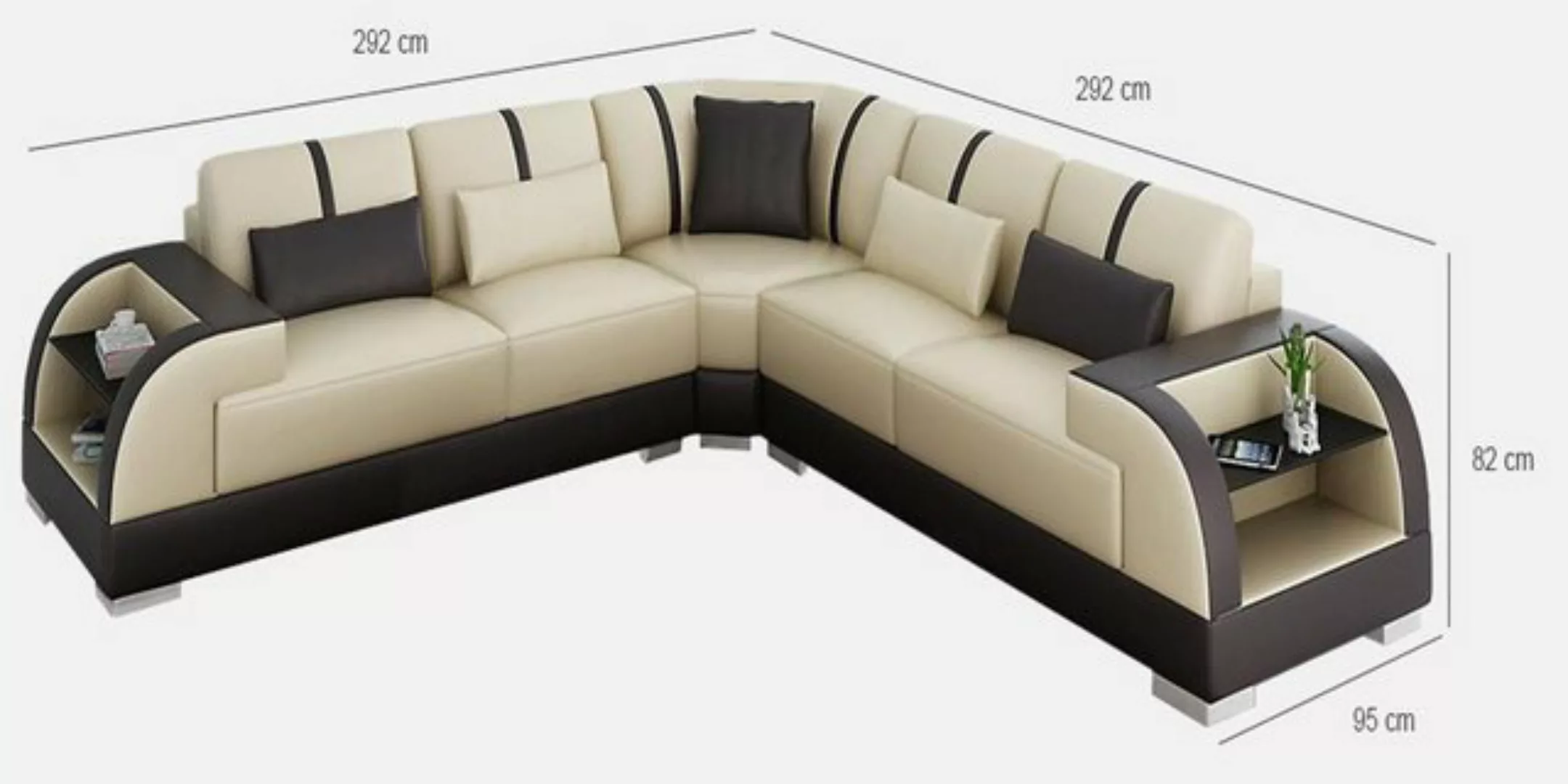 Xlmoebel Ecksofa Neu Rodos SW - Moderne Wohnlandschaft mit Designer-Ecksofa günstig online kaufen