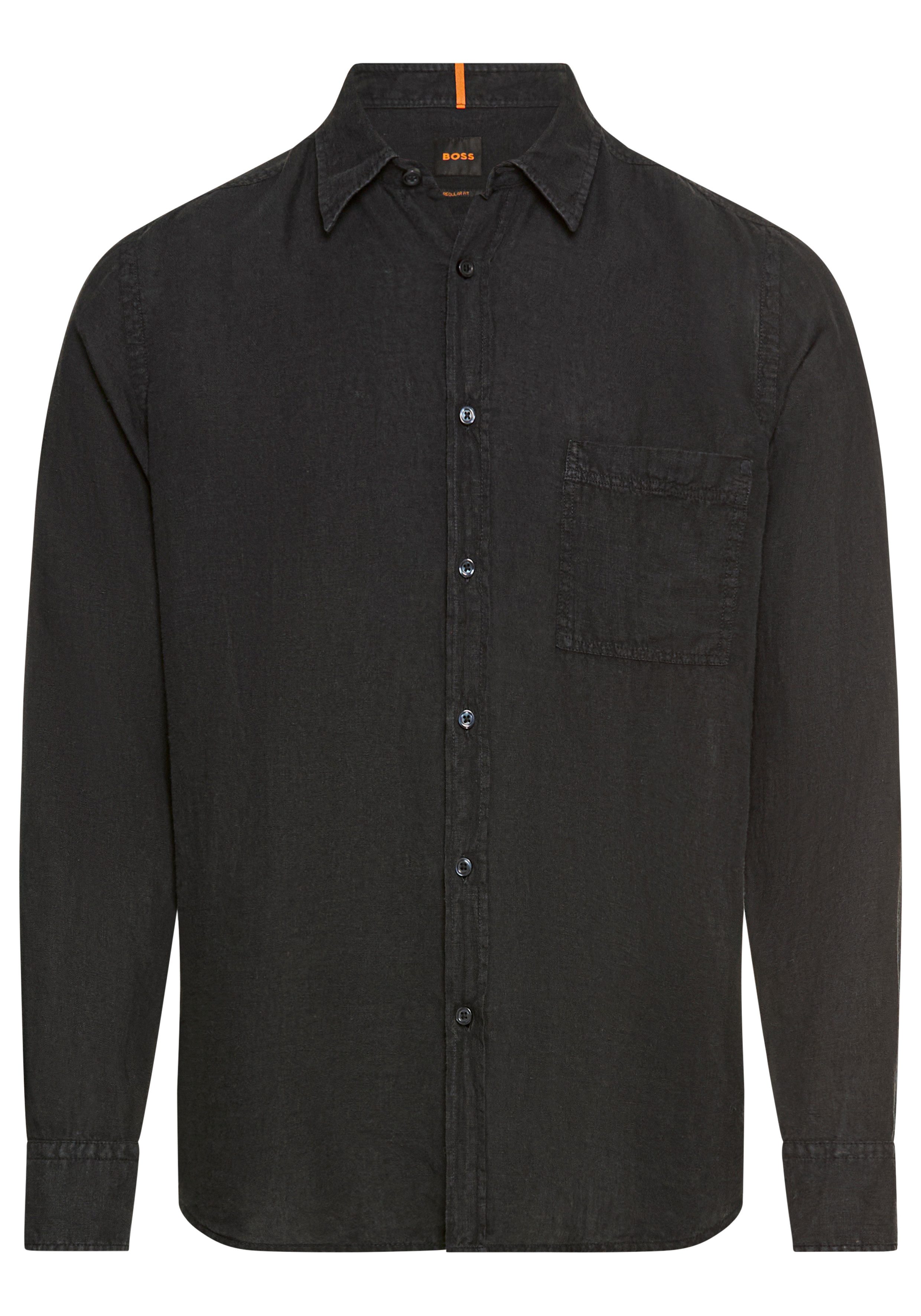 BOSS ORANGE Leinenhemd Relegant mit Markenlabel günstig online kaufen