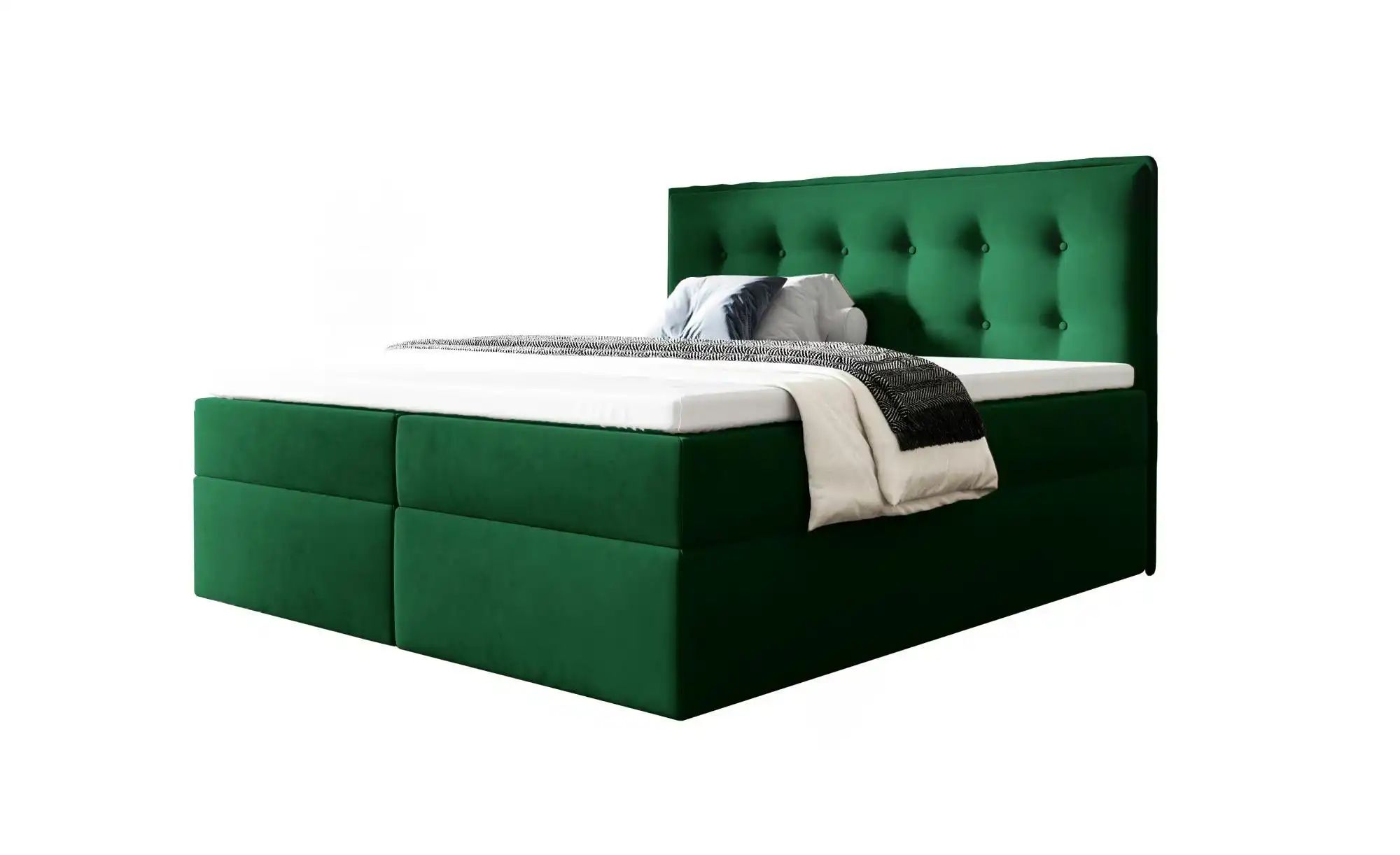 Boxbett mit Bettkasten Focus ¦ grün ¦ Maße (cm): B: 140 H: 110 Betten > Pol günstig online kaufen
