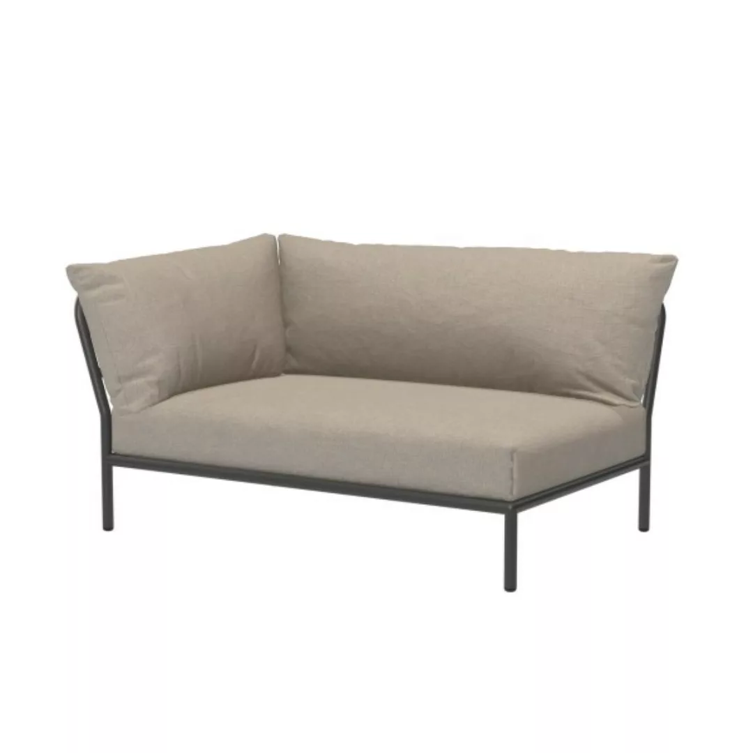 LEVEL2 Outdoor Sofa Lounge-Modul 2 Asche Dunkelgrau Links günstig online kaufen