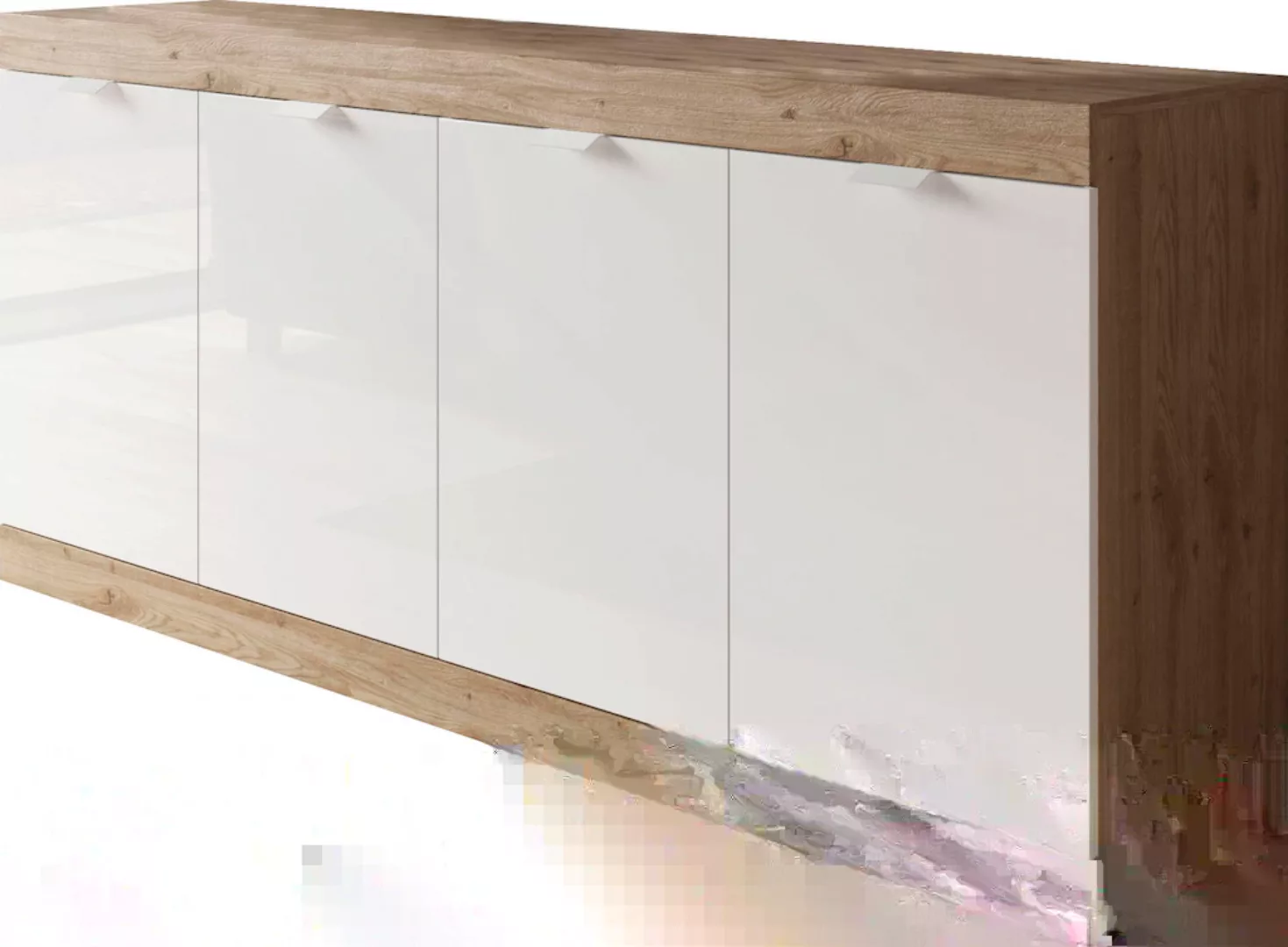 INOSIGN Sideboard "Slim", Breite 136 cm, weiß Hochglanz Lack günstig online kaufen