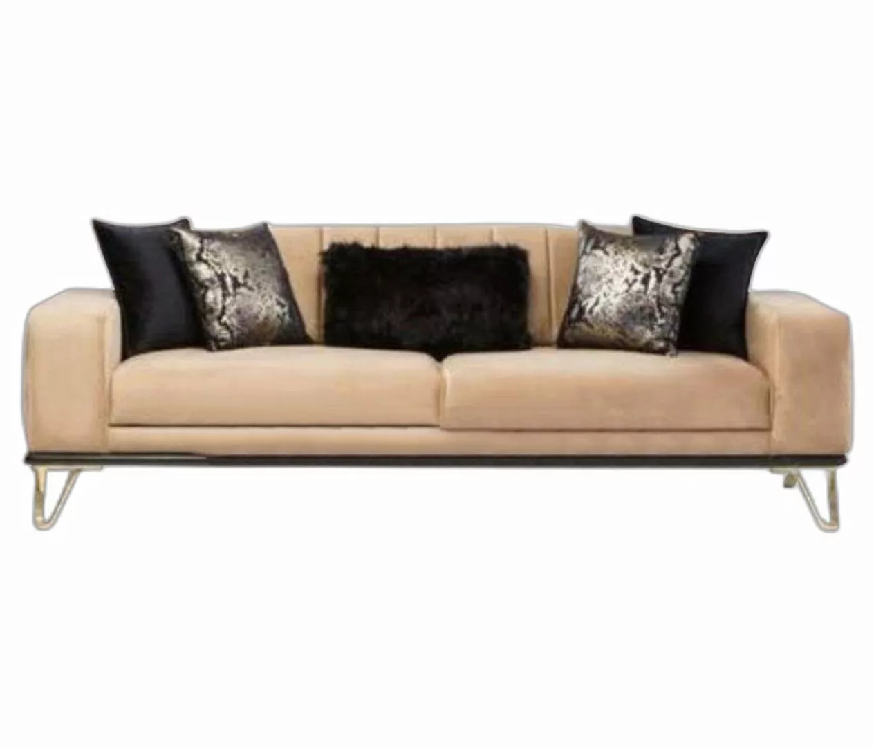 Xlmoebel Sofa Moderne 3-Sitzer Wohnzimmer Sofas Metall Design Möbel, 1 Teil günstig online kaufen