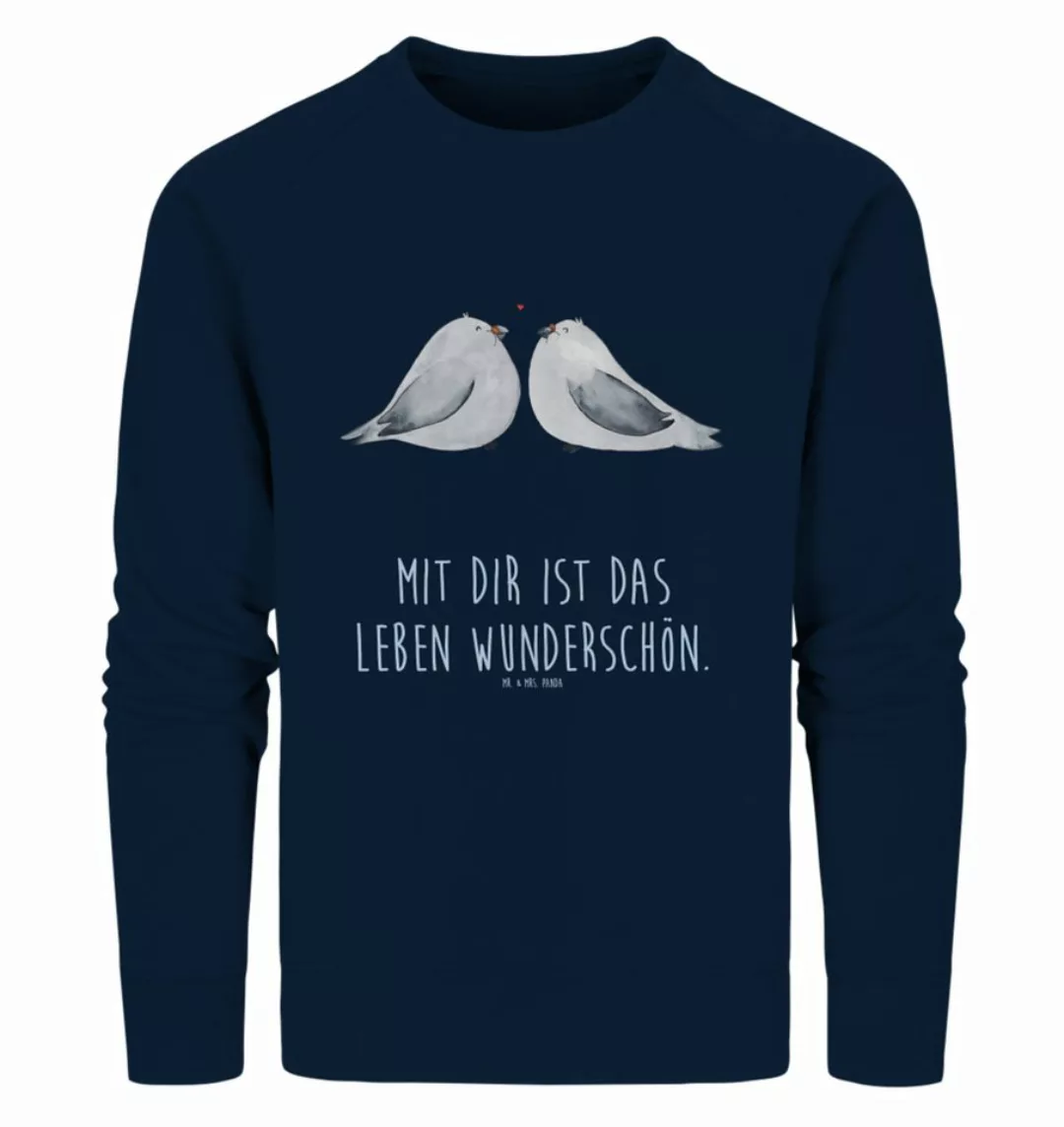 Mr. & Mrs. Panda Longpullover Größe XS Turteltauben Liebe - French Navy - G günstig online kaufen