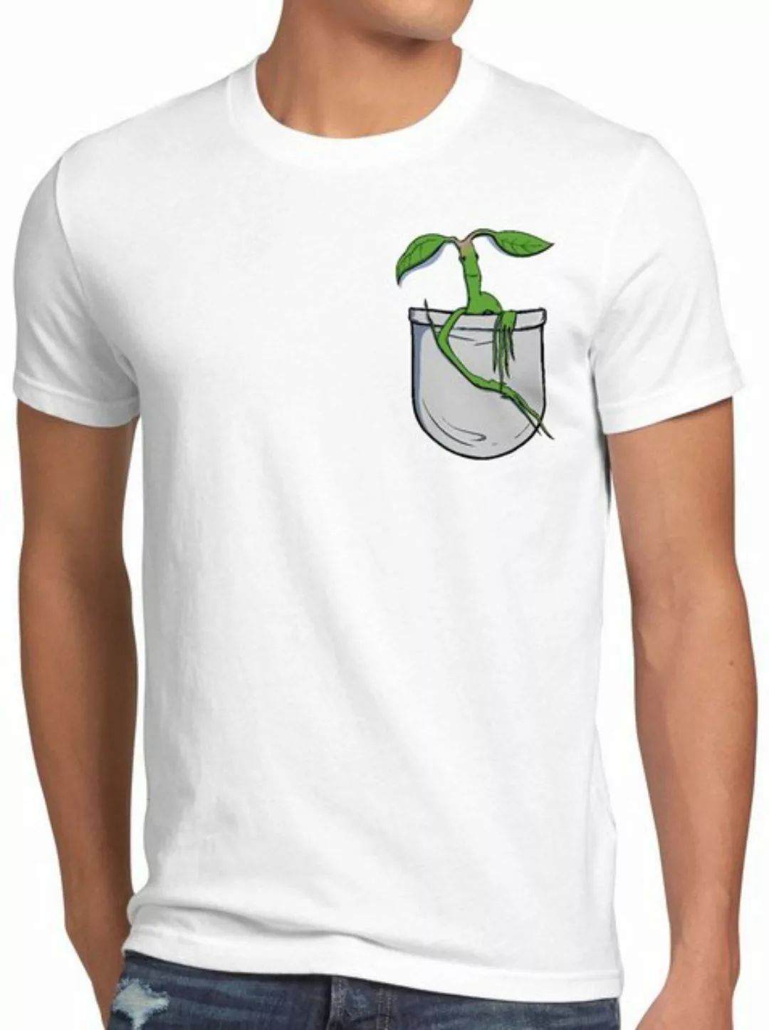 style3 Print-Shirt Herren T-Shirt Bowtuckle Brusttasche tierwesen baumwächt günstig online kaufen