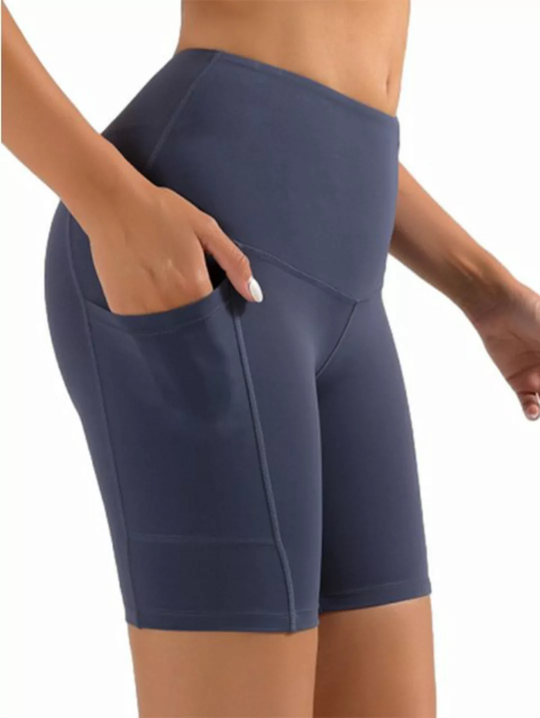 ZWY 2-in-1-Shorts Damen Gym Shorts Stretch Push Up Yoga Shorts Booty Scrunc günstig online kaufen