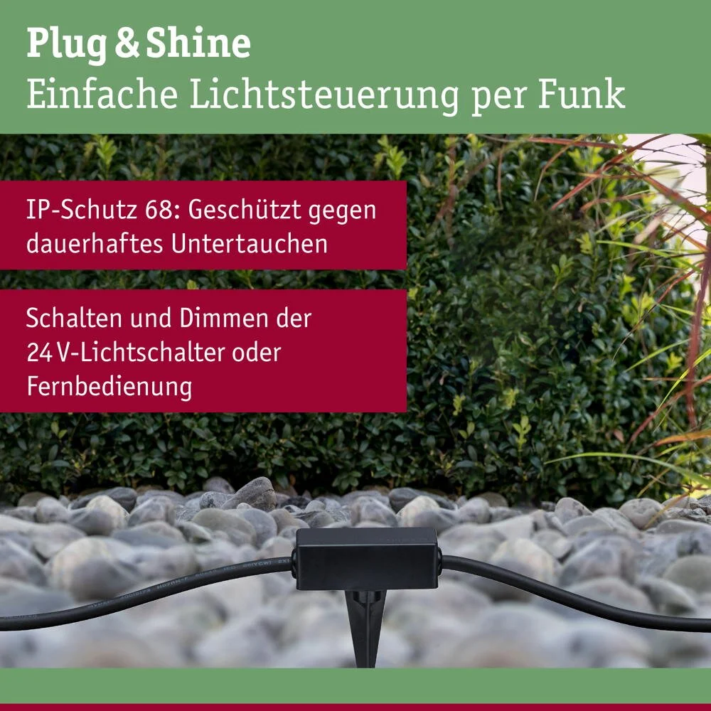 Paulmann Plug & Shine Controller IP68 Schwarz mit Fernbedienung günstig online kaufen