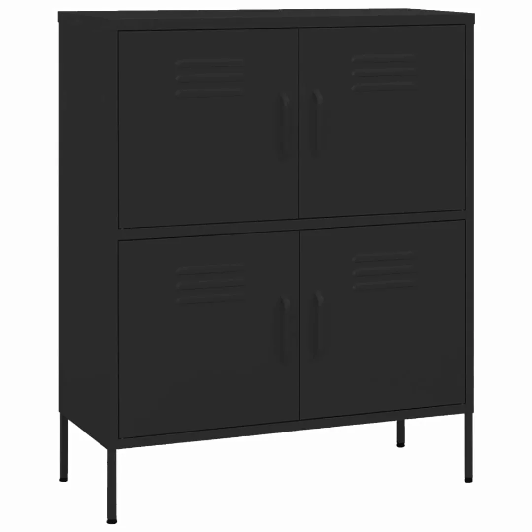 Lagerschrank Schwarz 80x35x101,5 Cm Stahl günstig online kaufen