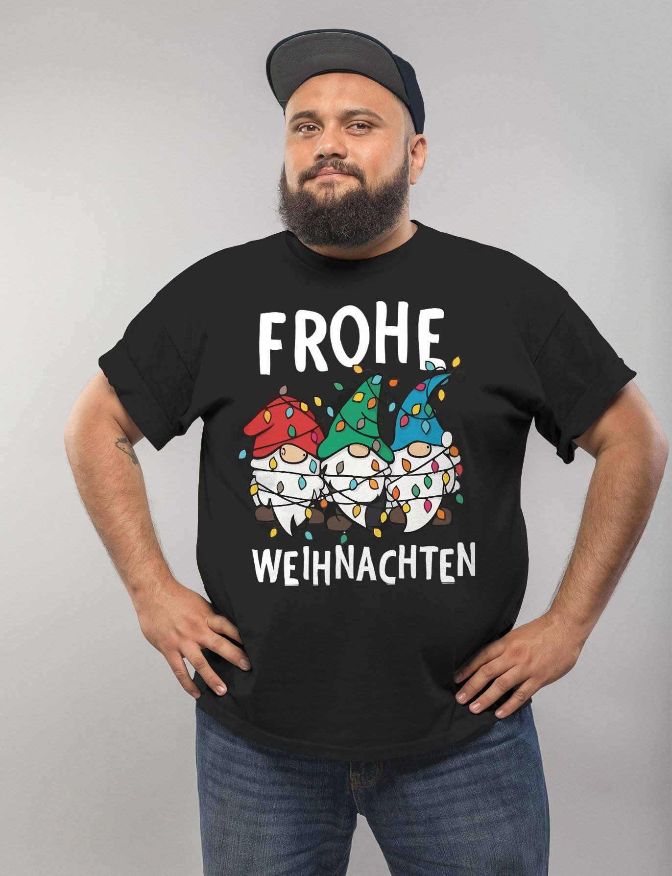 MoonWorks Print-Shirt Herren T-Shirt Frohe Weihnachten günstig online kaufen