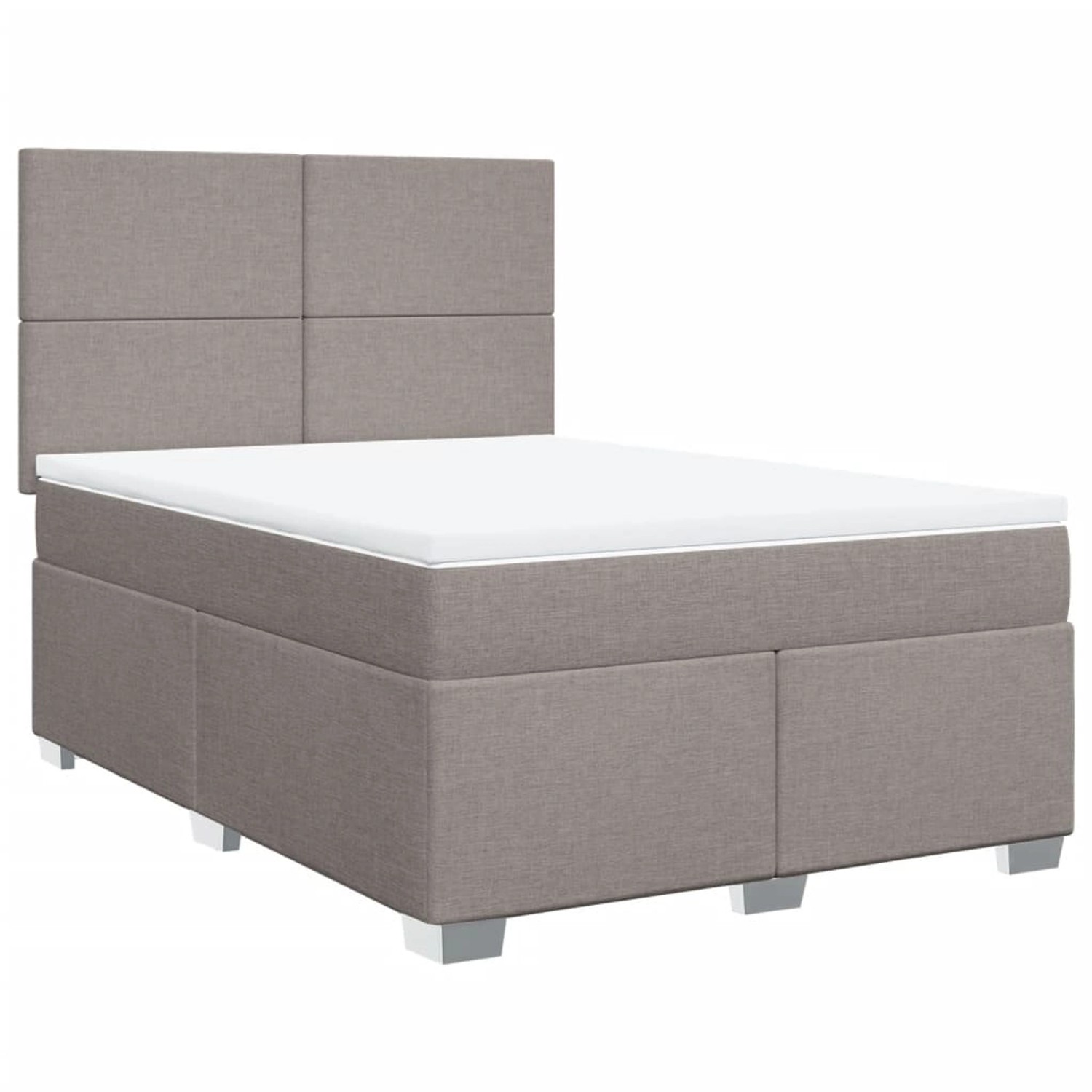 vidaXL Boxspringbett mit Matratze Taupe 160x200 cm Stoff2107874 günstig online kaufen