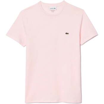 Lacoste  T-Shirts & Poloshirts Cotton Pima Crew Neck T-Shirt Light Pink günstig online kaufen
