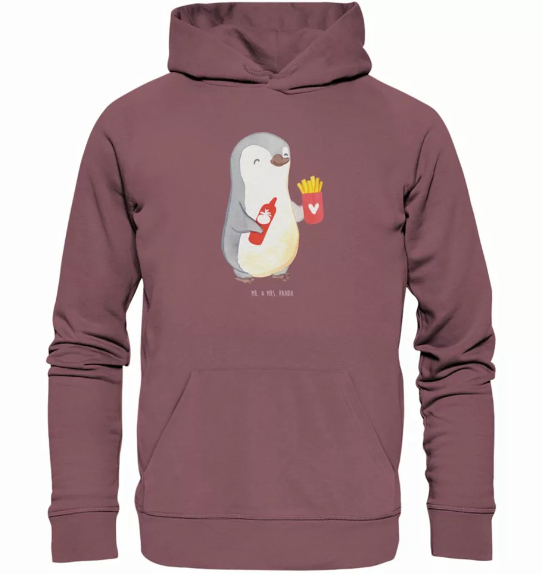 Mr. & Mrs. Panda Hoodie Größe M Pinguin Pommes - Burgundy - Geschenk, Gesch günstig online kaufen