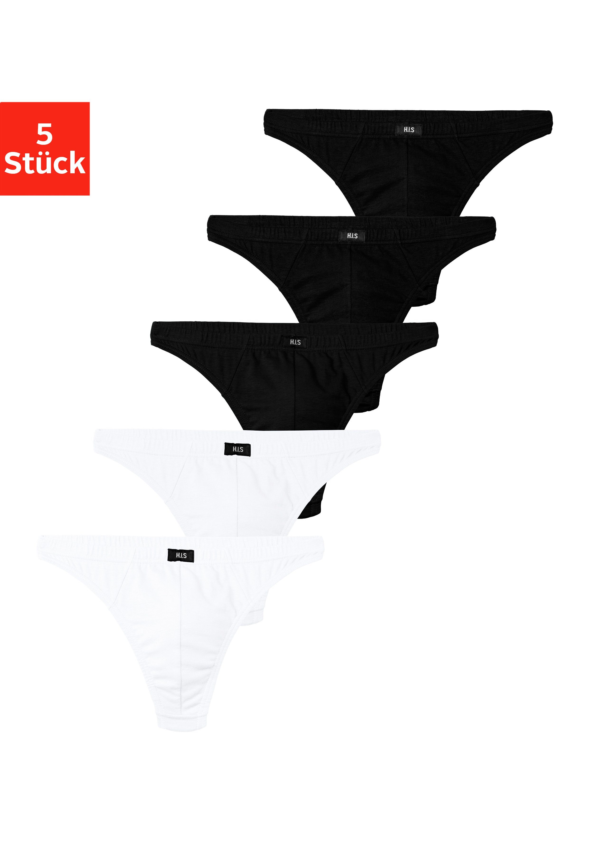 H.I.S String "Herren Unterhose", (Packung, 5 St.), in Baumwollstretch-Quali günstig online kaufen
