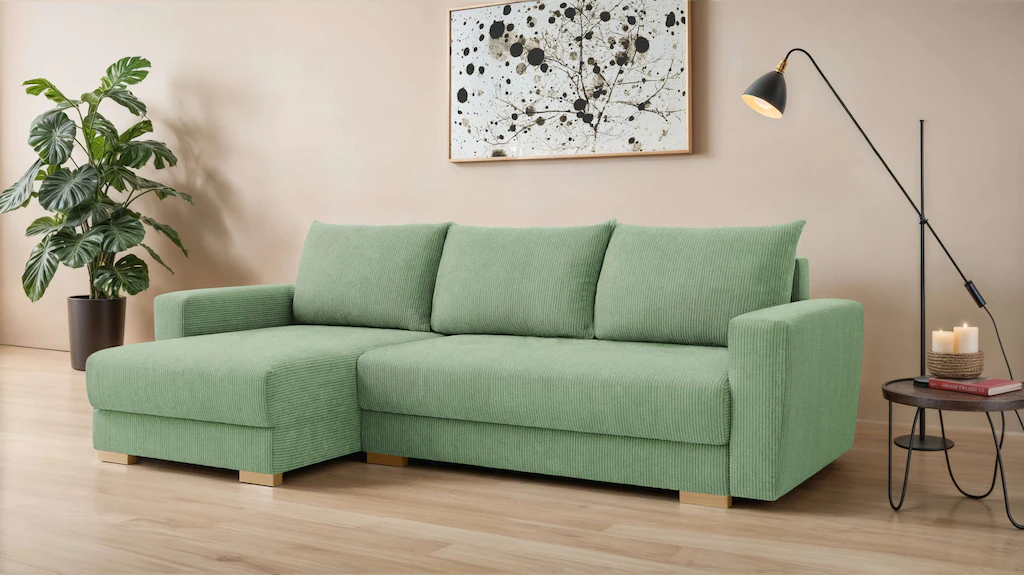 INOSIGN Ecksofa "MAGHERA universell Schlafsofa mit Bettkasten, Maße B/T/H: günstig online kaufen