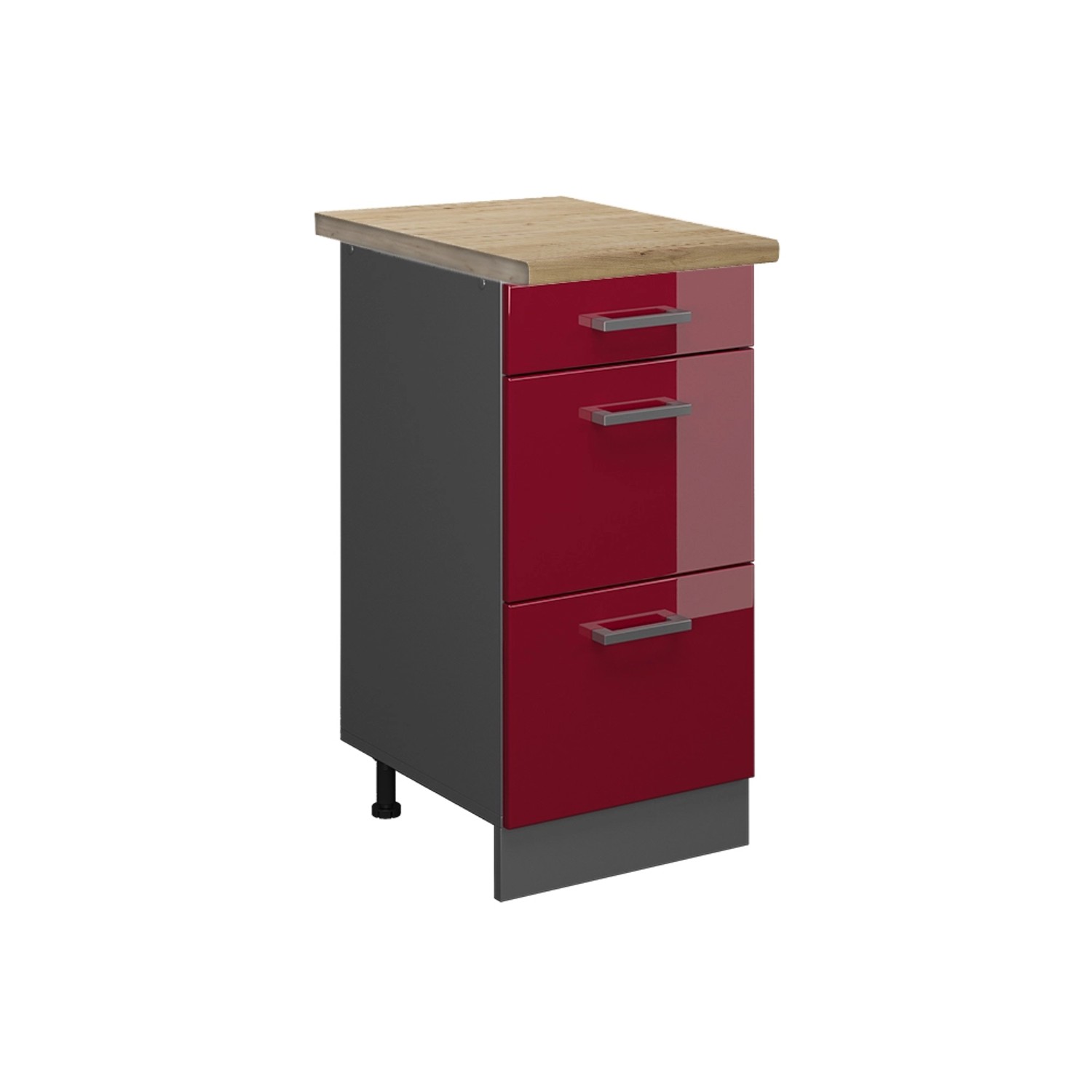 Vicco Unterschrank R-Line, Bordeaux Hochglanz/Anthrazit, 40 günstig online kaufen