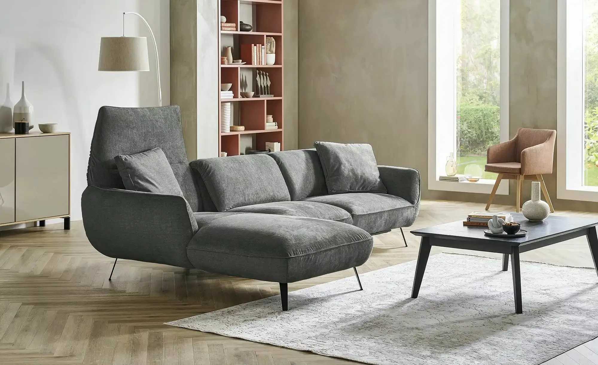 pop Ecksofa  Ventus ¦ grau ¦ Maße (cm): B: 281 H: 111 T: 174.0 Polstermöbel günstig online kaufen