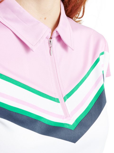 Abacus Sportswear Poloshirt Abacus Golf Polo Simone Weiß-Rosa-Grün Damen EU günstig online kaufen