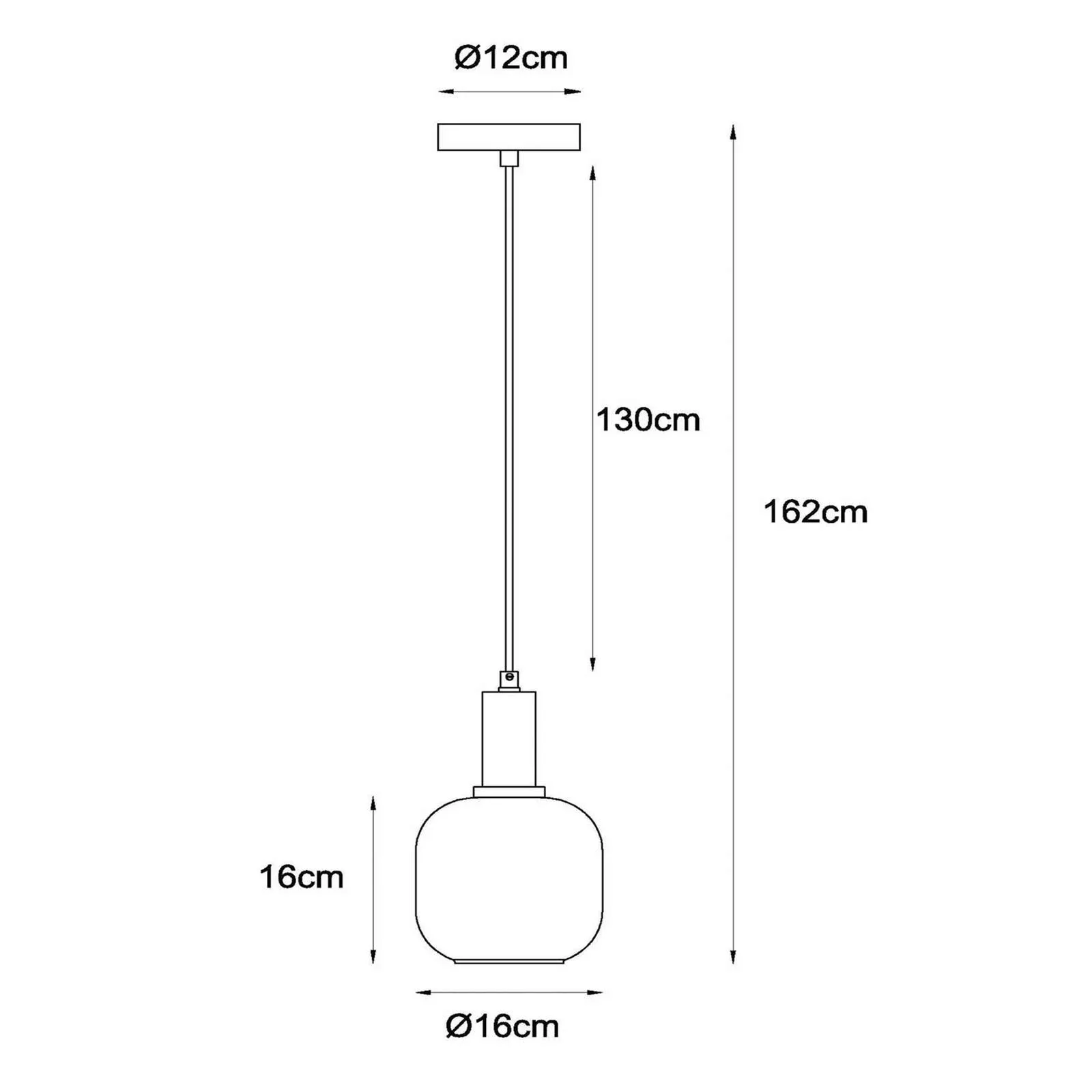 Pendelleuchte Joanet, Ø 16 cm, 1-flammig, Glas, rauchgrau günstig online kaufen