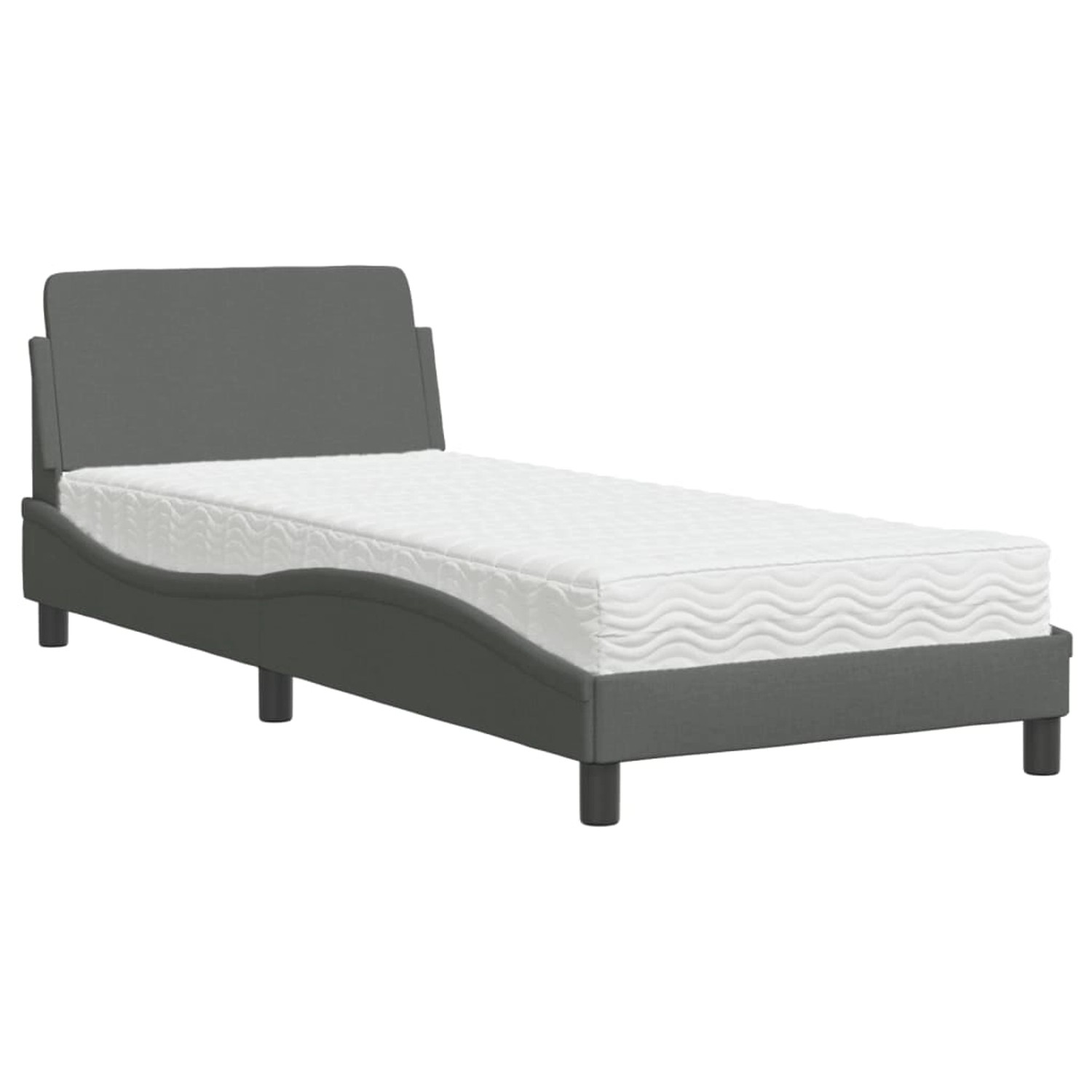 vidaXL Bett mit Matratze Dunkelgrau 80x200 cm Stoff2007219 günstig online kaufen