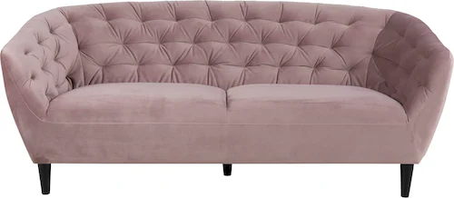 ACTONA GROUP 3-Sitzer "Ria Couch, Sofa,", Samtstoff, Massivholz-Beine, Tasc günstig online kaufen