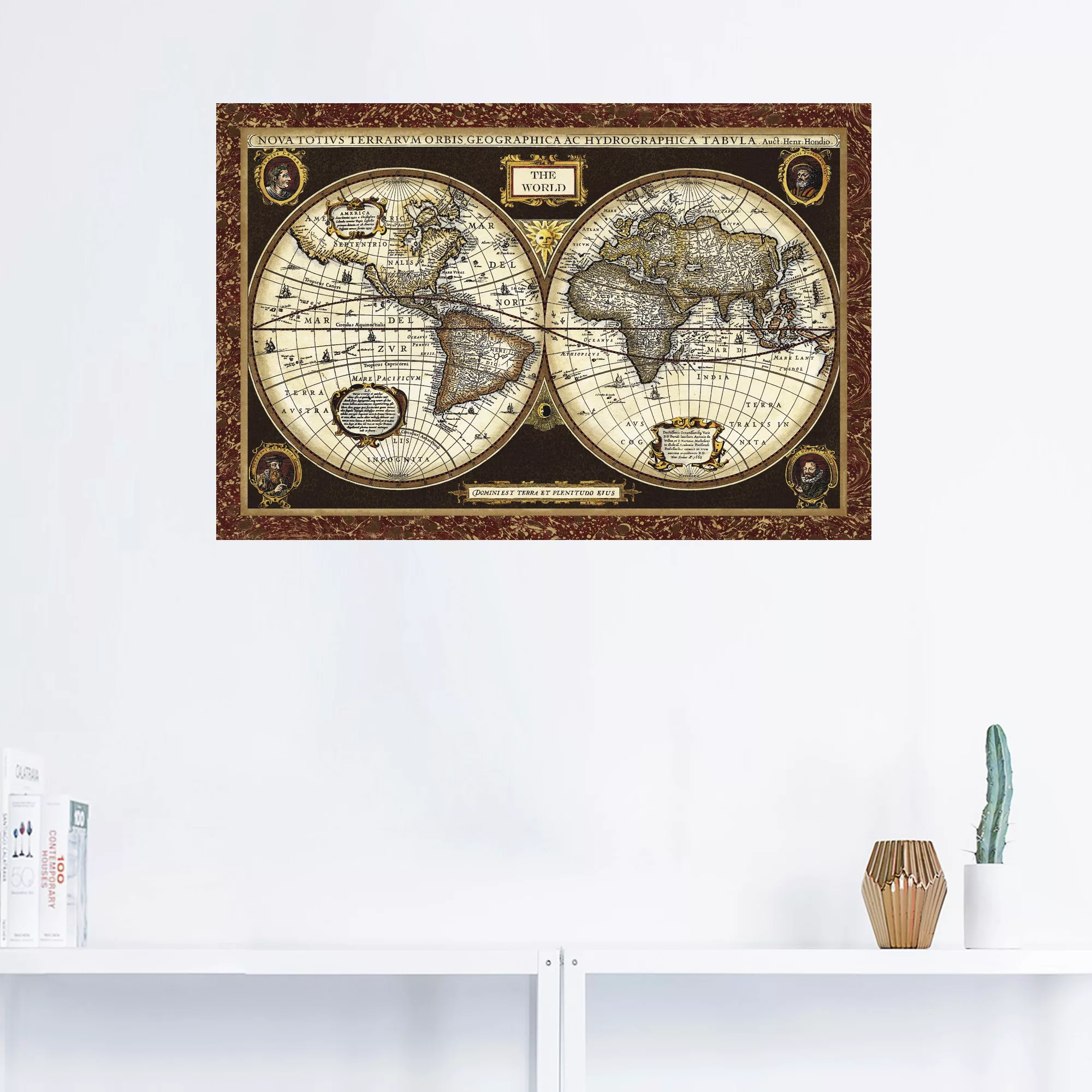 Artland Wandbild "Weltkarte", Landkarten, (1 St.) günstig online kaufen