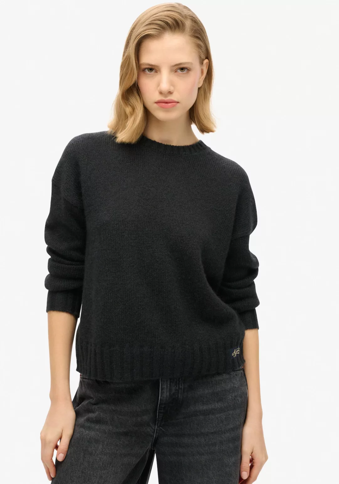 Superdry Strickpullover "ESSENTIAL CREW NECK JUMPER" günstig online kaufen