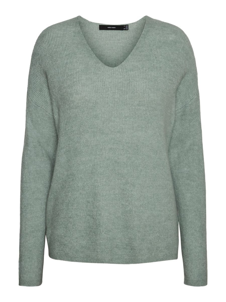 VERO MODA V-ausschnitt Pullover Damen Grün günstig online kaufen