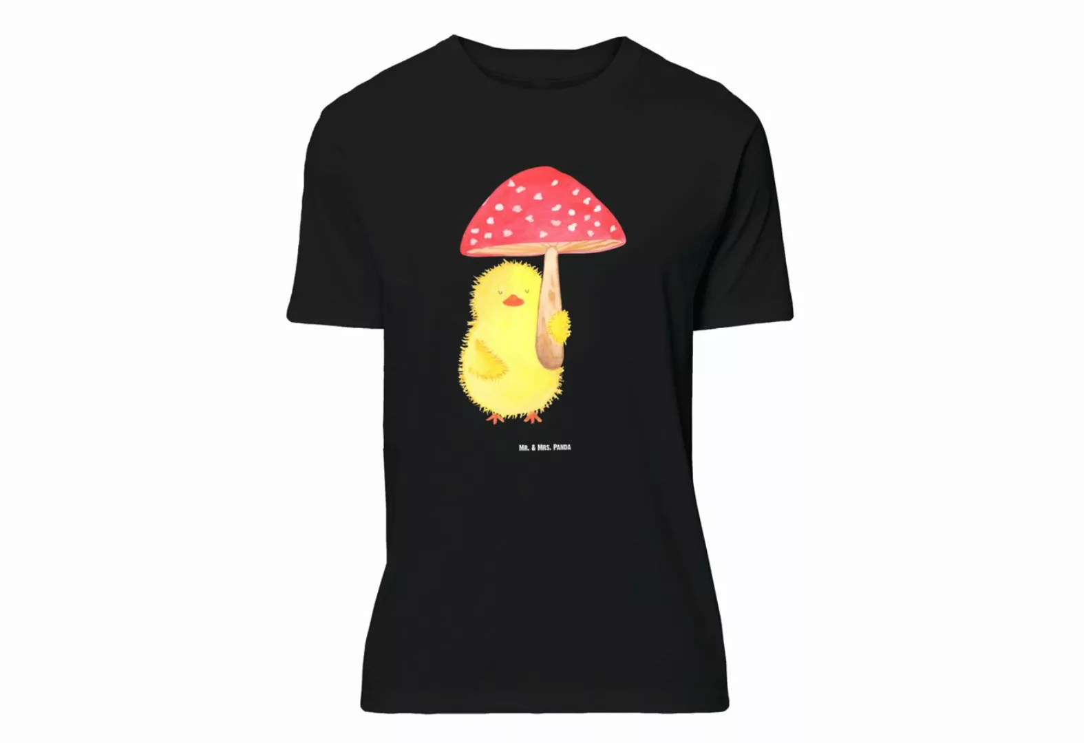 Mr. & Mrs. Panda T-Shirt Küken Fliegenpilz - Schwarz - Geschenk, T-Shirt, N günstig online kaufen