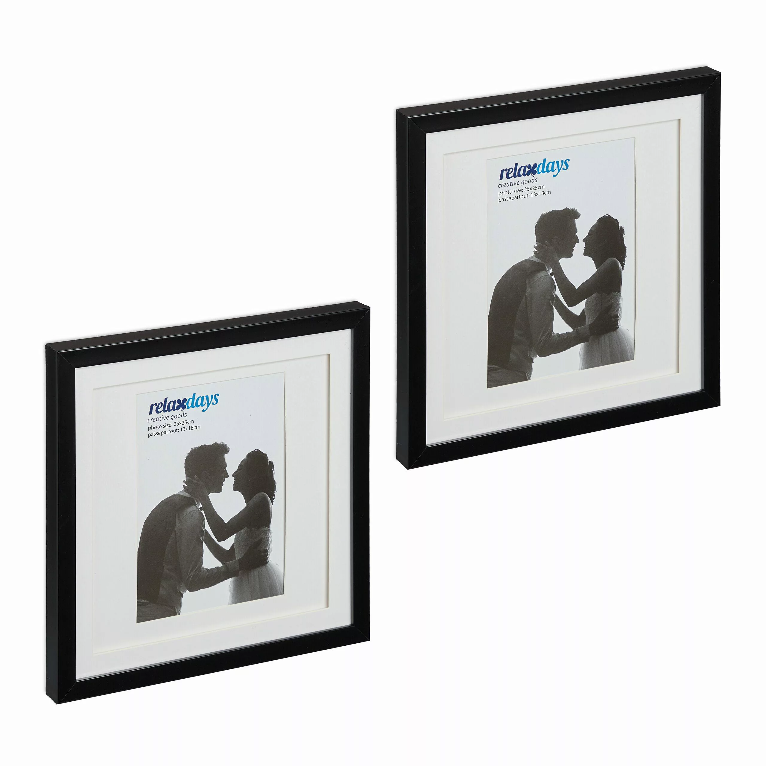 relaxdays Bilderrahmen-Set Bilderrahmen 25x25 cm 2er günstig online kaufen