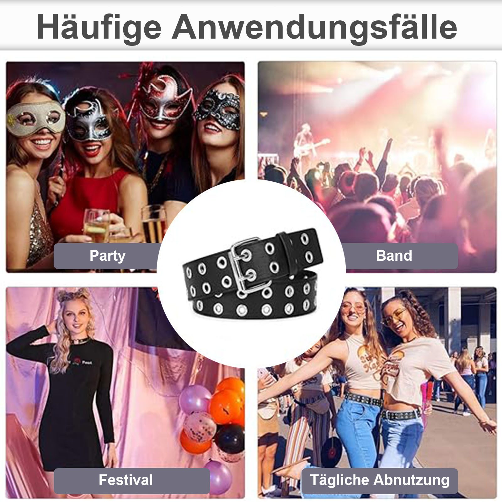 MODFU Nietengürtel Ledergürtel PU Gürtel Ösengürtel günstig online kaufen