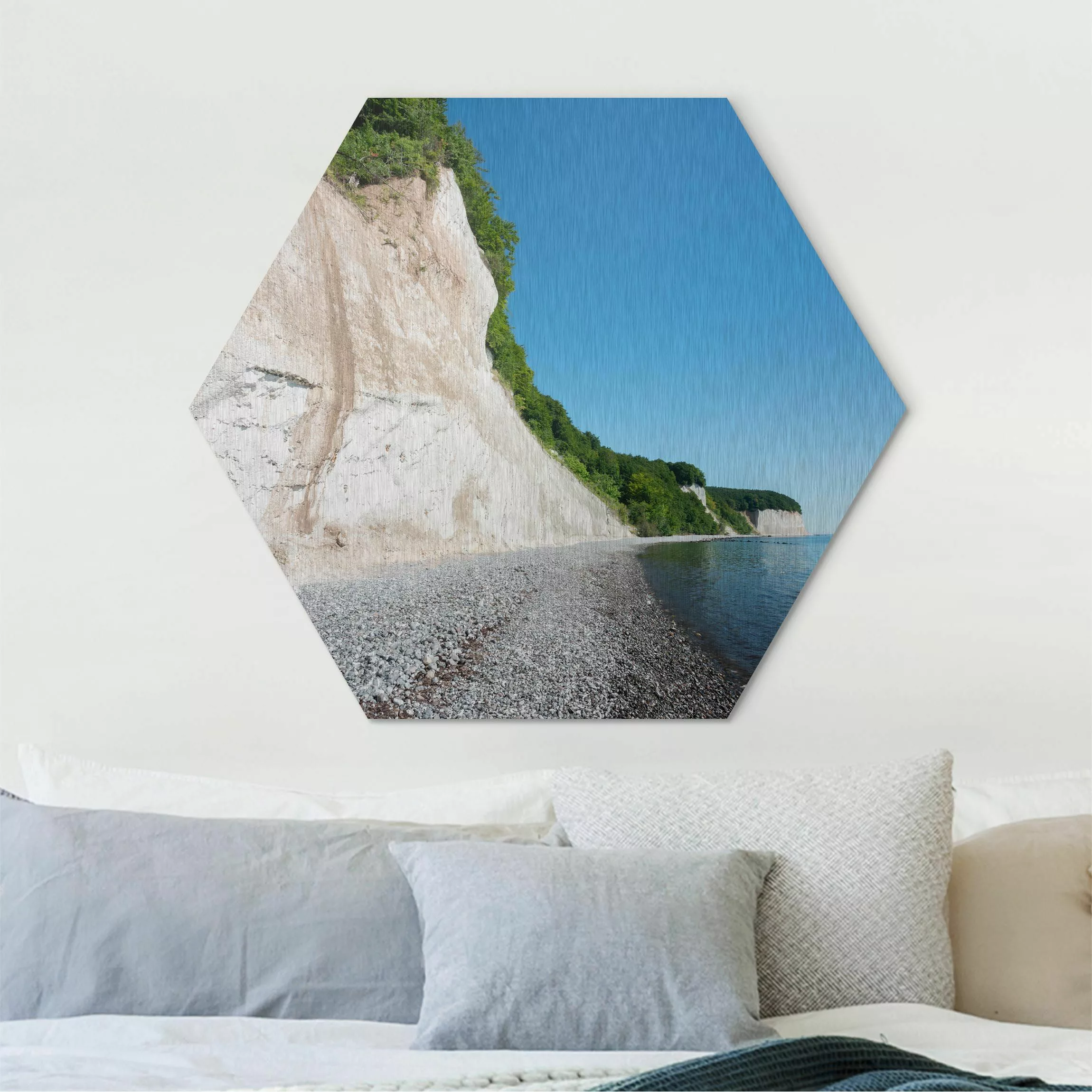 Hexagon-Alu-Dibond Bild Kreidefelsen auf Rügen günstig online kaufen