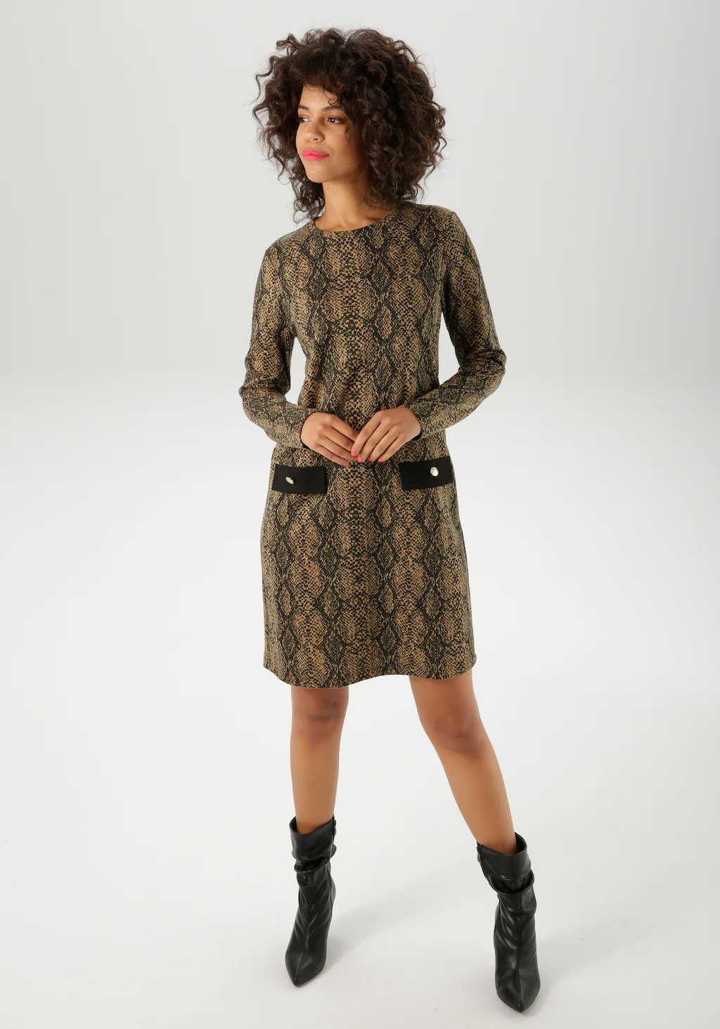 Aniston CASUAL Jerseykleid, im extravagantem Schlangen-Muster - NEUE KOLLEK günstig online kaufen