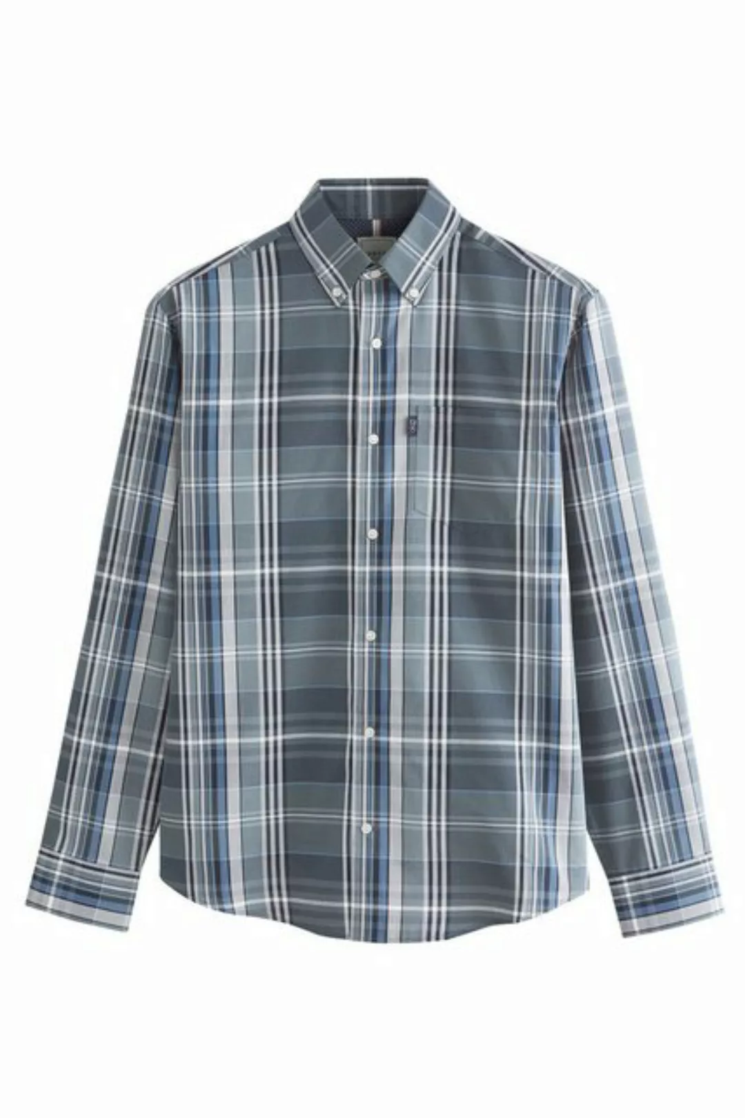 Next Langarmhemd Pflegeleichtes Button-Down-Oxford-Hemd (1-tlg) günstig online kaufen