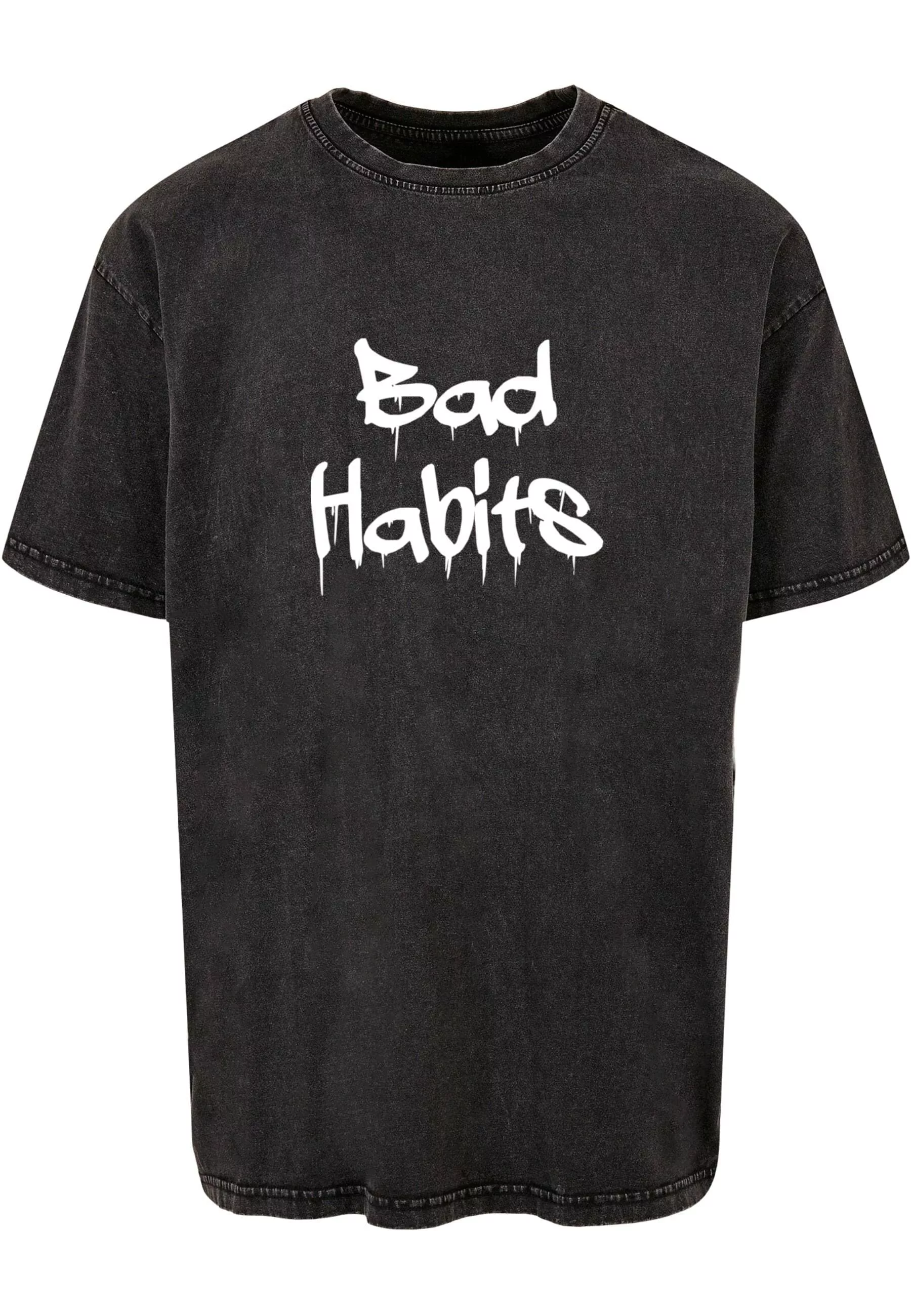 Merchcode T-Shirt "Merchcode Herren Bad Habits Acid Washed Heavy Oversized günstig online kaufen