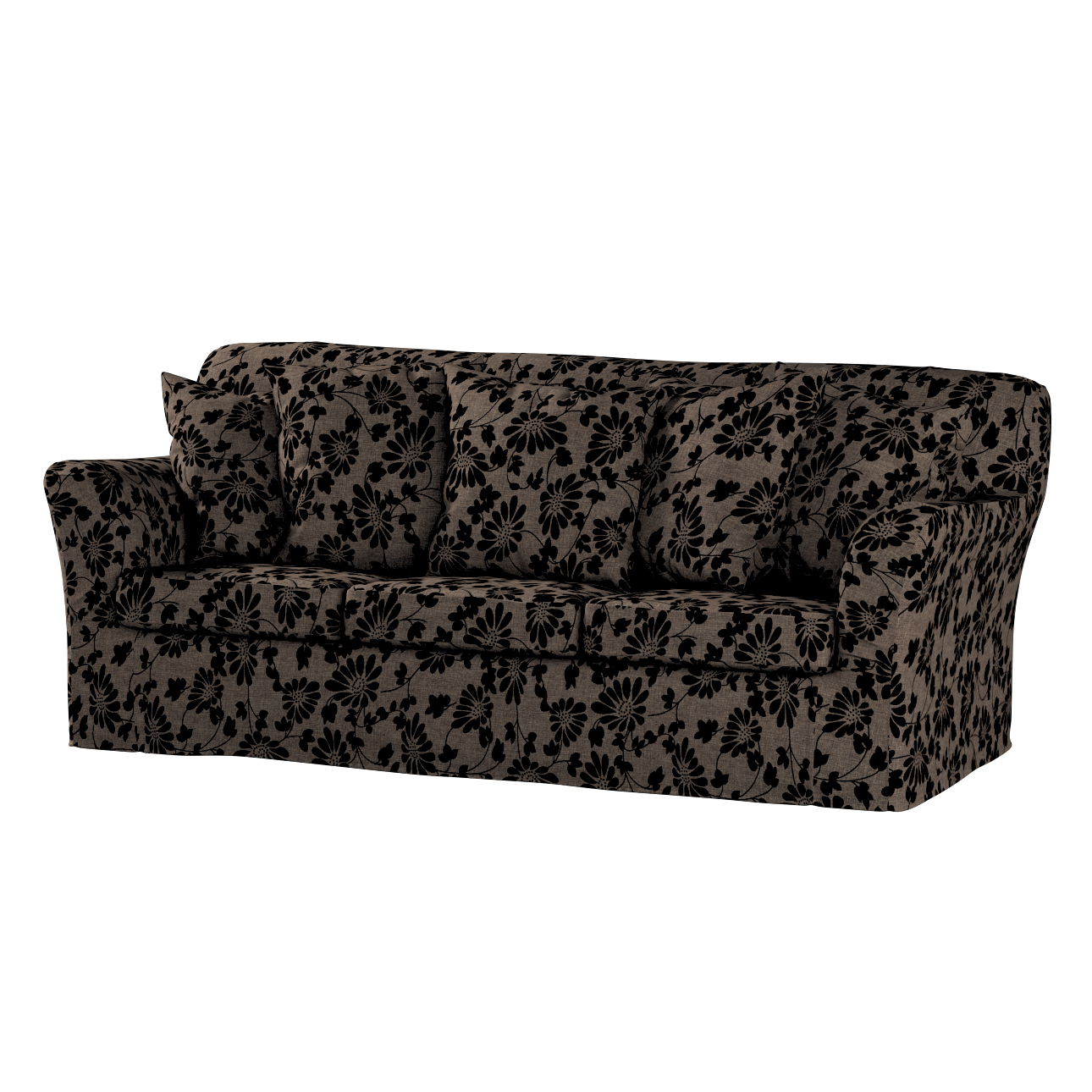 Bezug für Tomelilla 3-Sitzer Sofa nicht ausklappbar, braun-schwarz, Sofahus günstig online kaufen
