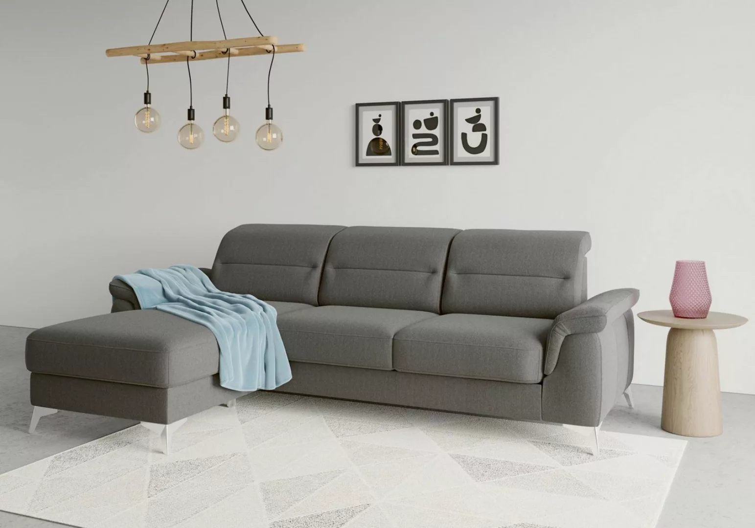 sit&more Ecksofa Sinatra L-Form, mit Recamiere, optinal mit Kopfteilverstel günstig online kaufen