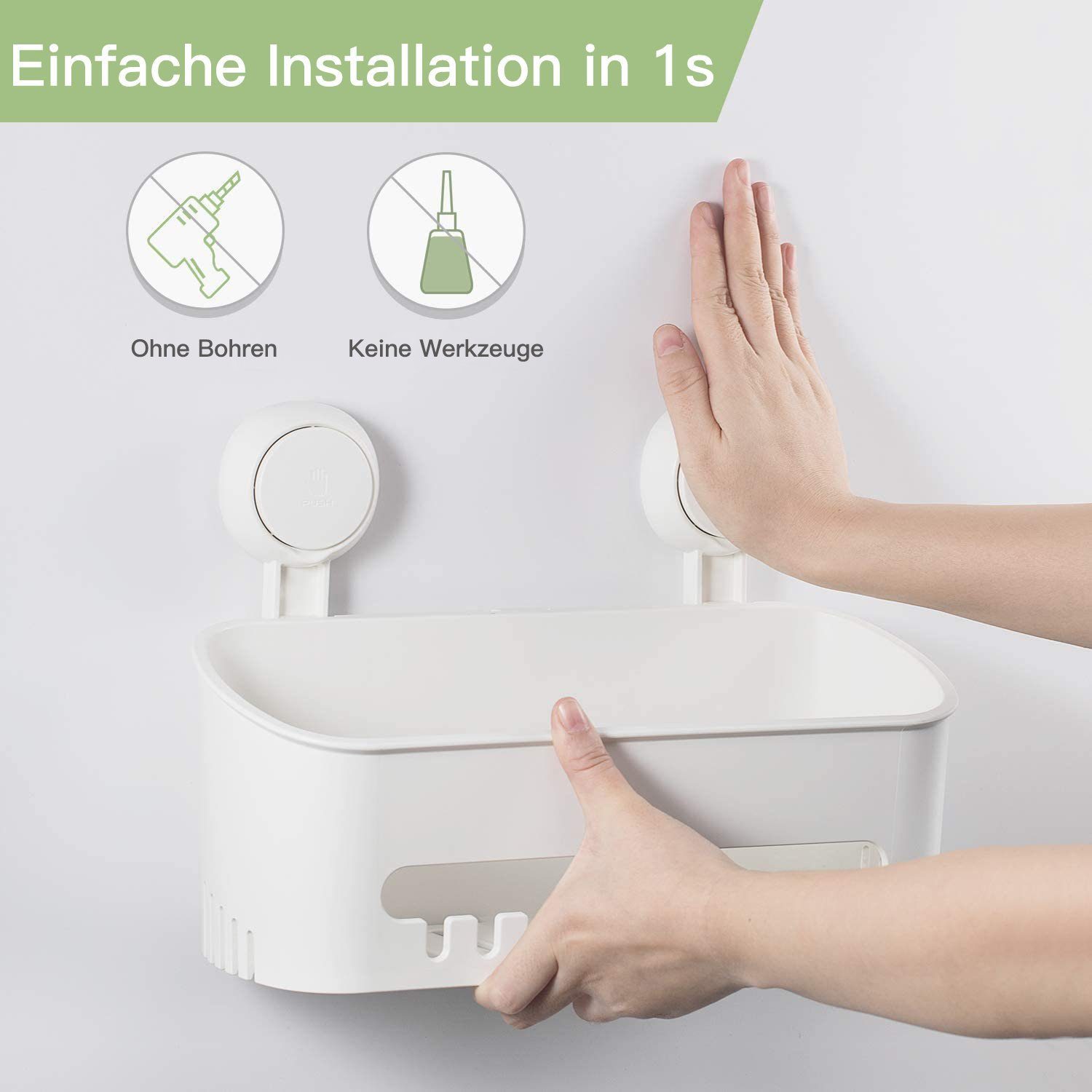 Elegear Duschregal Duschablage für Ecke, ohne günstig online kaufen