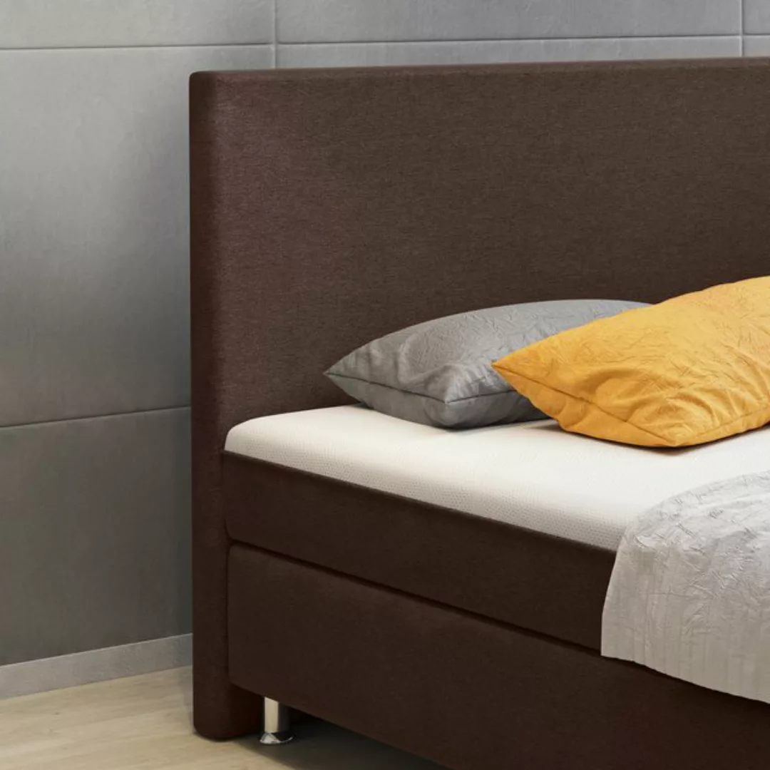 inter Boxspringbett Berlin 180x200 cm Doppelbett mit intergriertem Topper ( günstig online kaufen