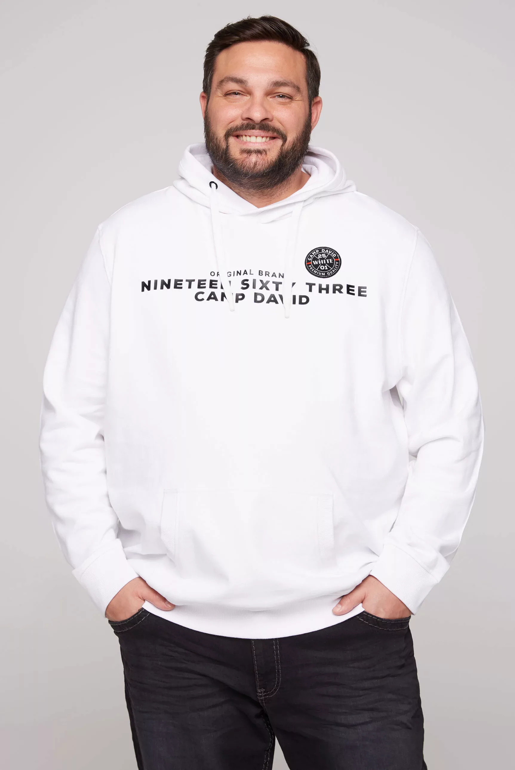 CAMP DAVID Kapuzensweatshirt mit kontrastreichem Print günstig online kaufen