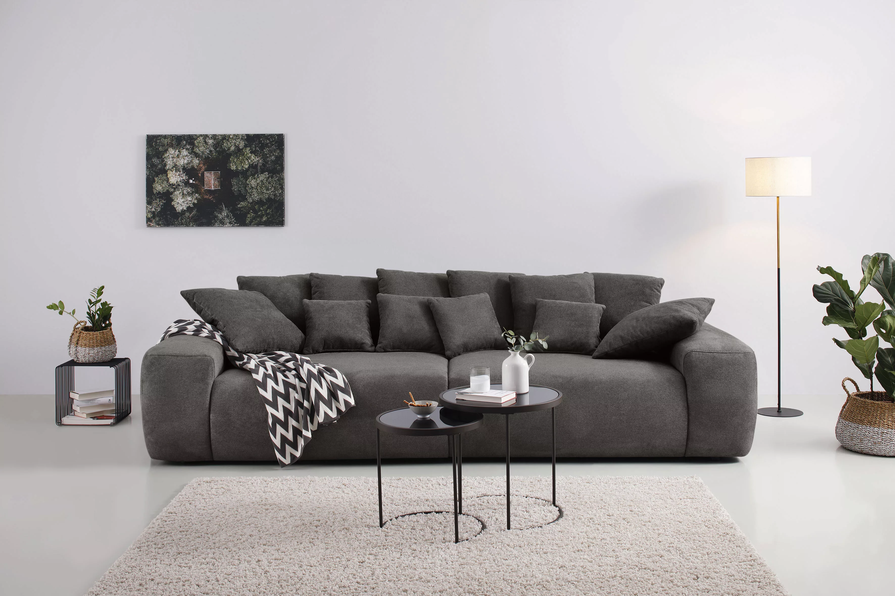 Home affaire Big-Sofa "Sundance II", Dauerschläfer mit Hygiene-Topper bis 1 günstig online kaufen