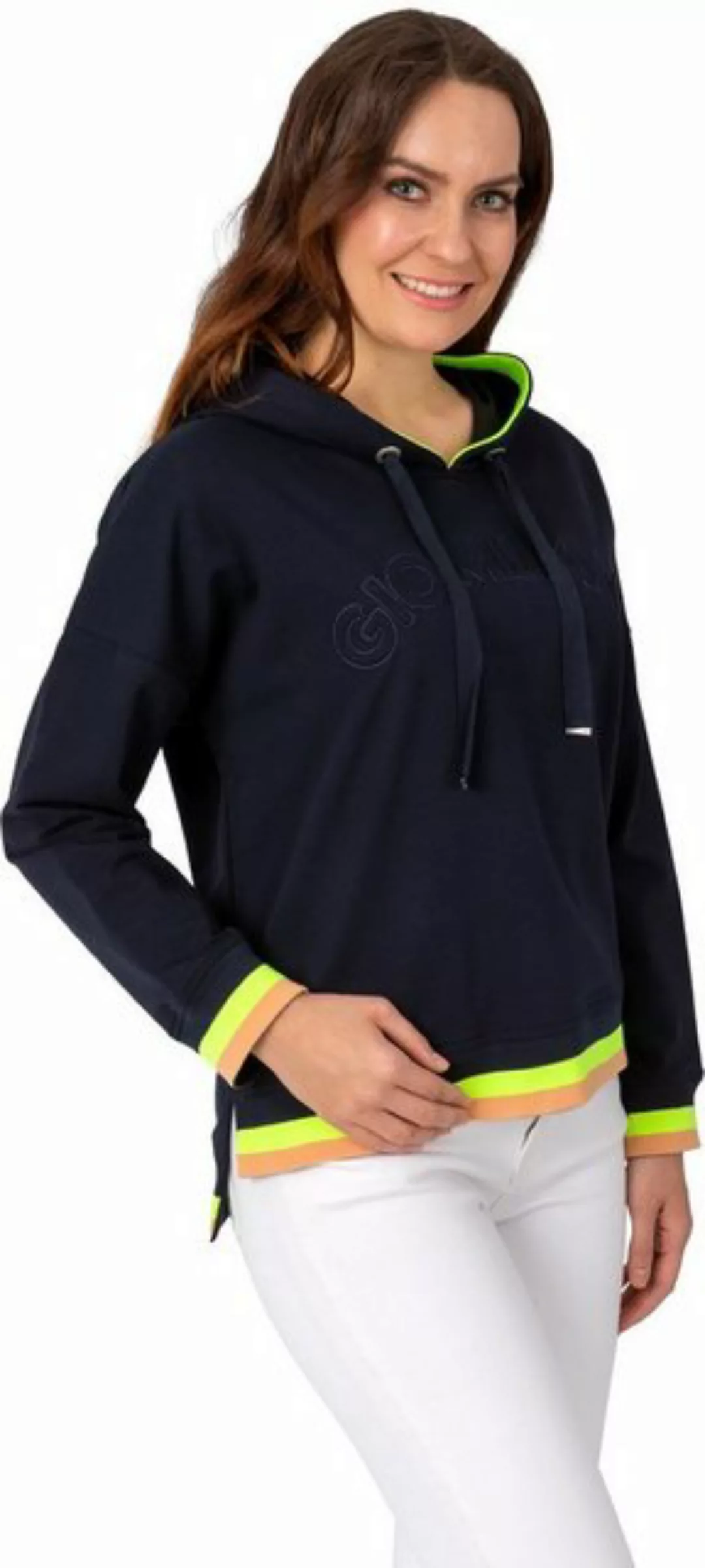 Gio Milano Kapuzensweatshirt G26-1128 Hoodie mit Kapuze und Label-Detail günstig online kaufen