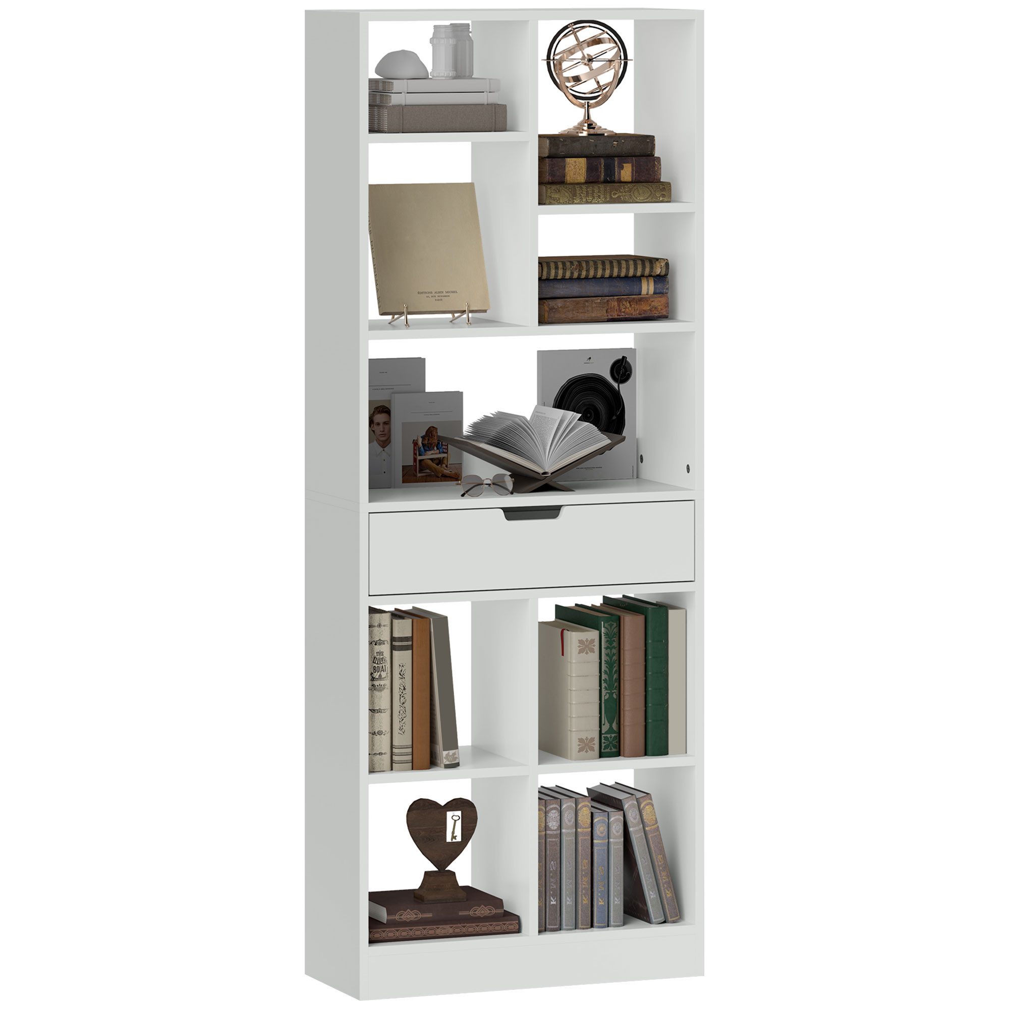 HOMCOM Bücherregal mit 9 Regalen, 1 günstig online kaufen