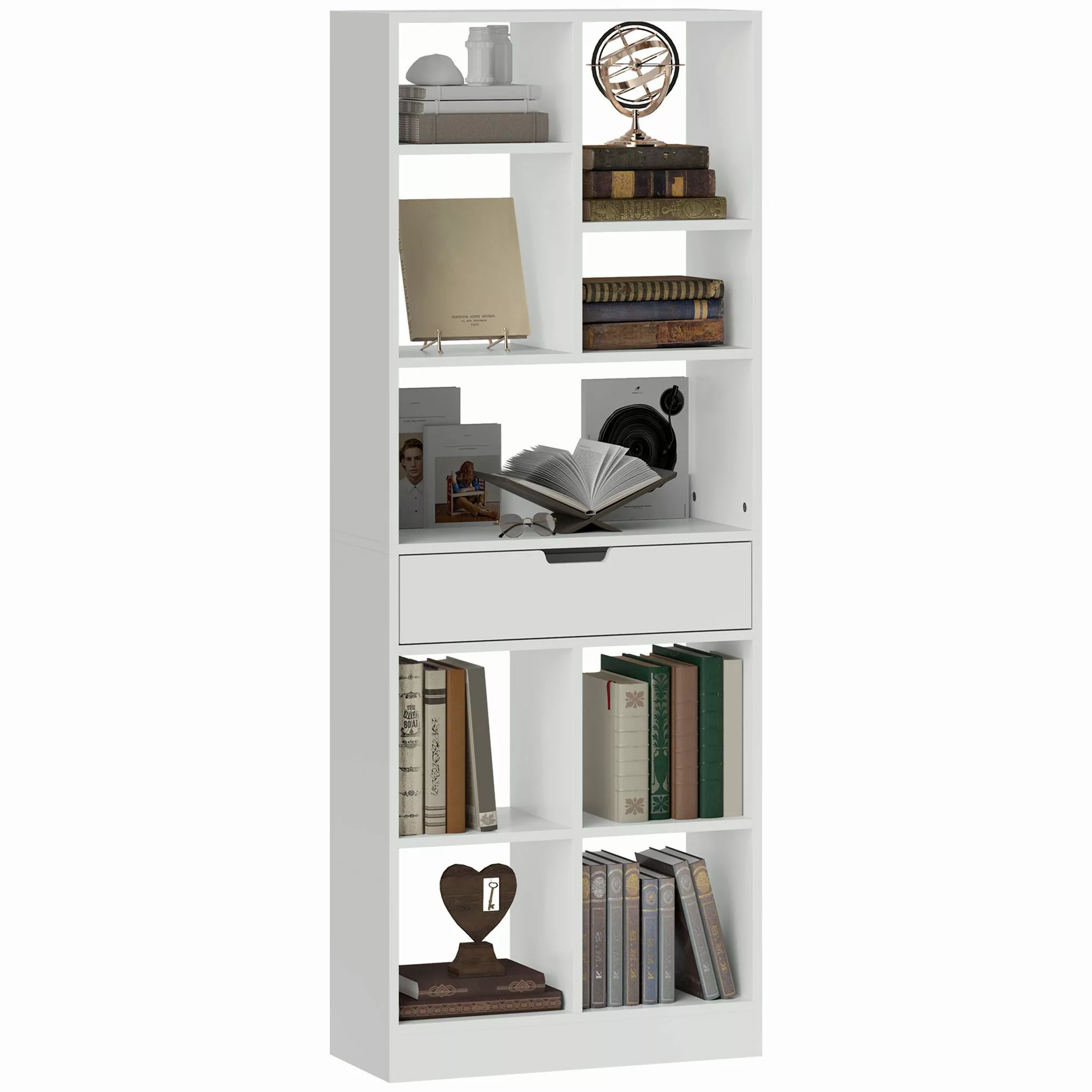 HOMCOM Bücherregal mit 9 Regalen, 1 günstig online kaufen