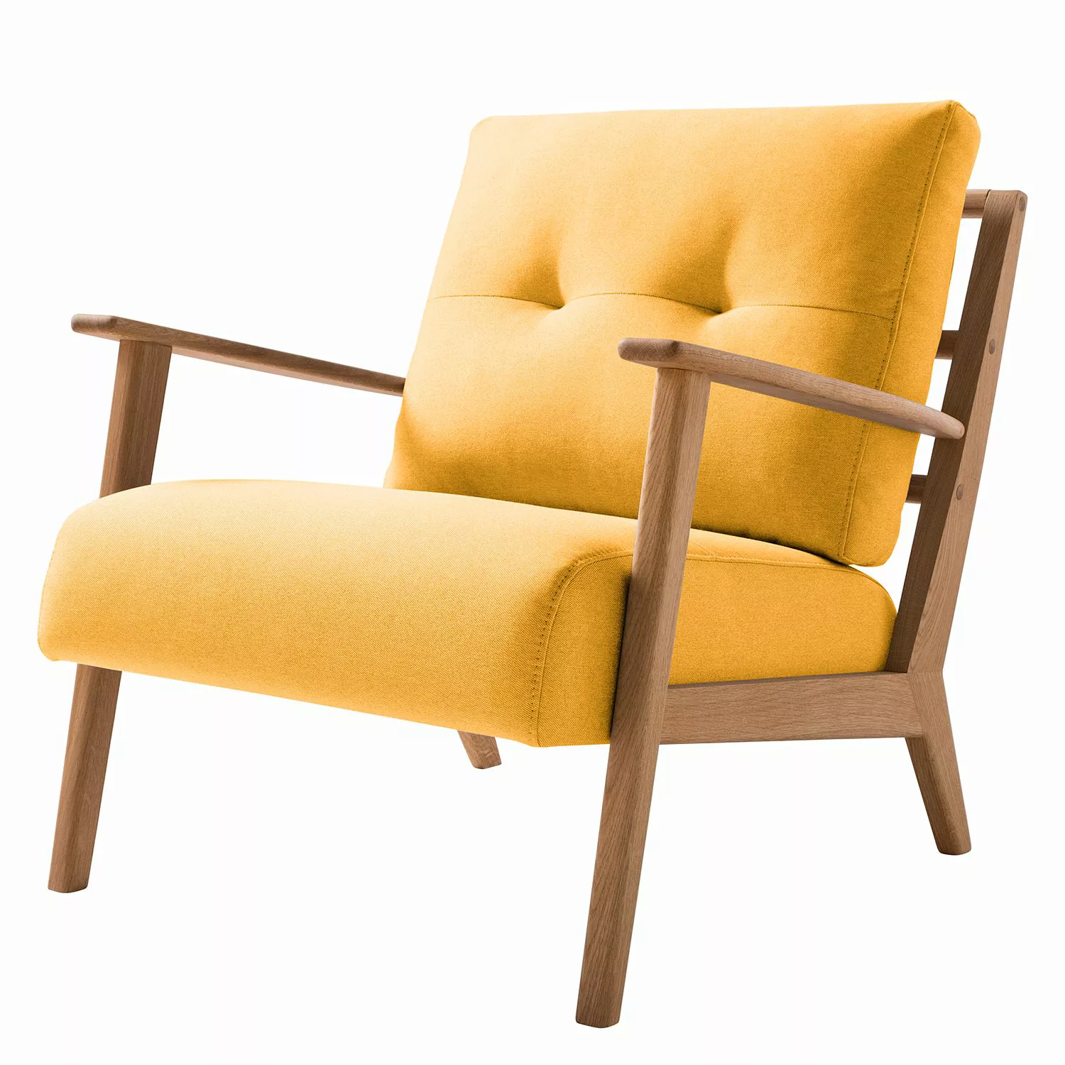 home24 Studio Copenhagen Sessel Timon I Goldgelb Webstoff 83x80x76 cm (BxHx günstig online kaufen