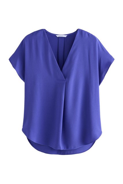 Next Kurzarmbluse Relaxed Fit Kurzarm-Bluse mit V-Ausschnitt (1-tlg) günstig online kaufen