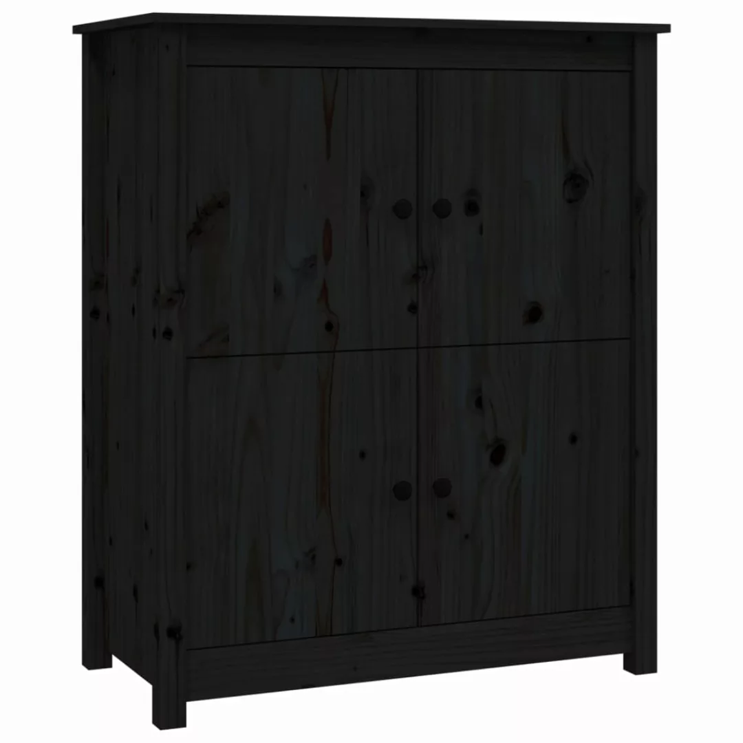 Vidaxl Sideboard Schwarz 83x41,5x100 Cm Massivholz Kiefer günstig online kaufen