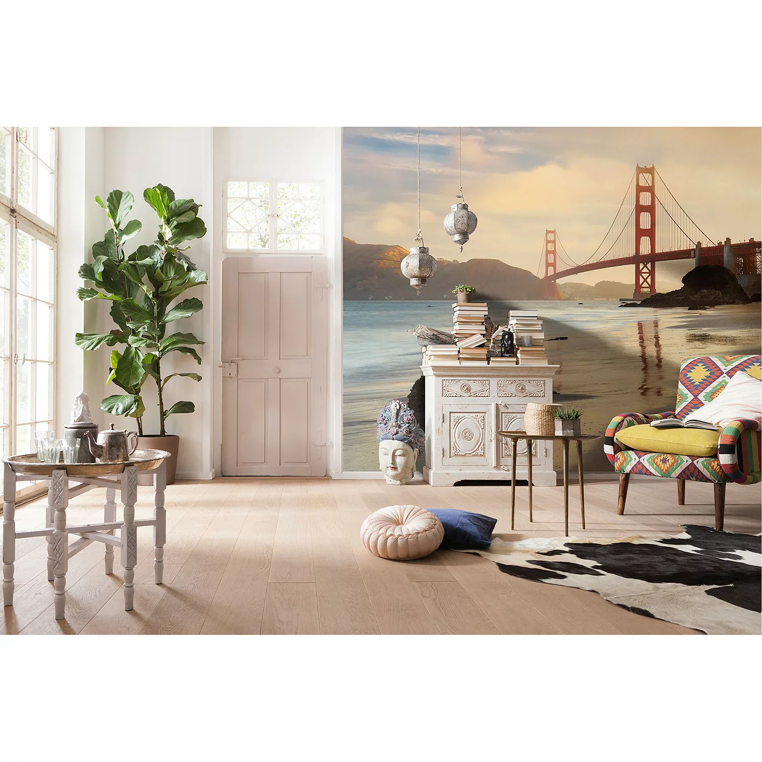 Komar Vliestapete »Golden Gate«, 400x250 cm (Breite x Höhe), Vliestapete, 1 günstig online kaufen