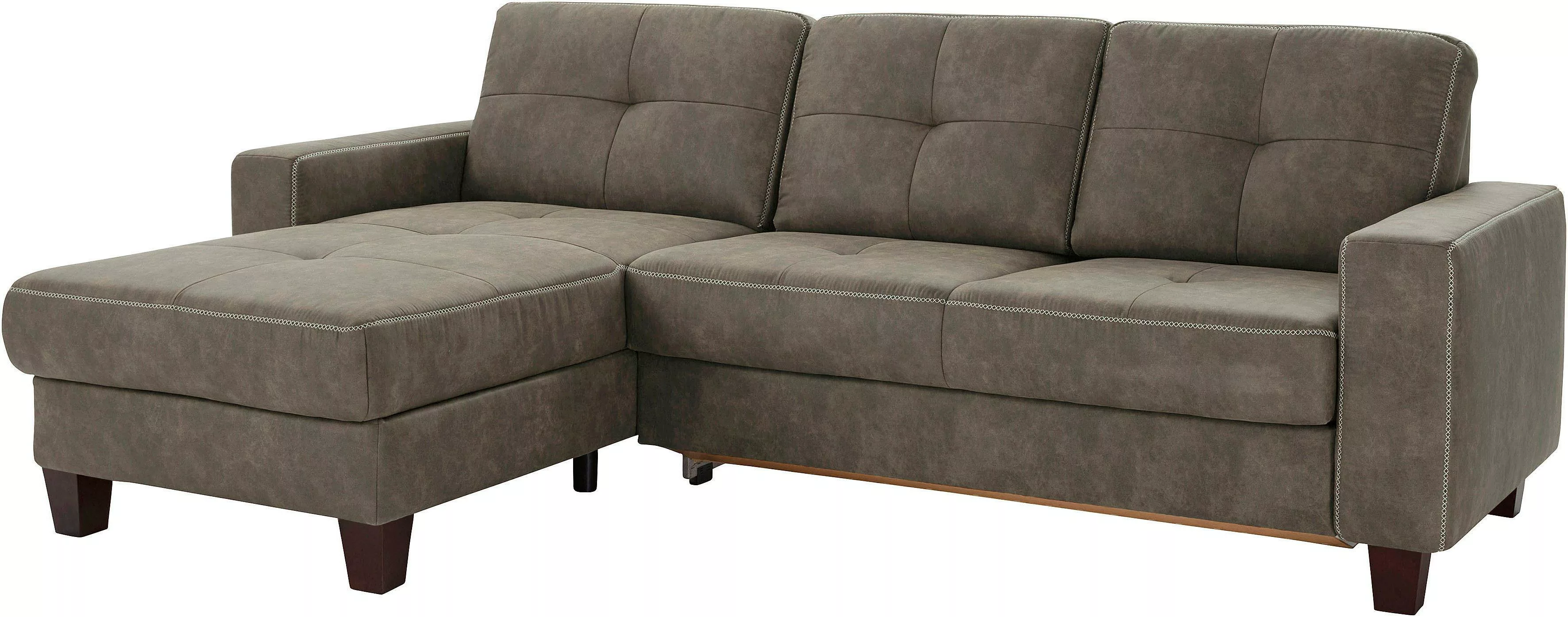 Places of Style Ecksofa "Varese L-Form", Kreuznaht in beige günstig online kaufen